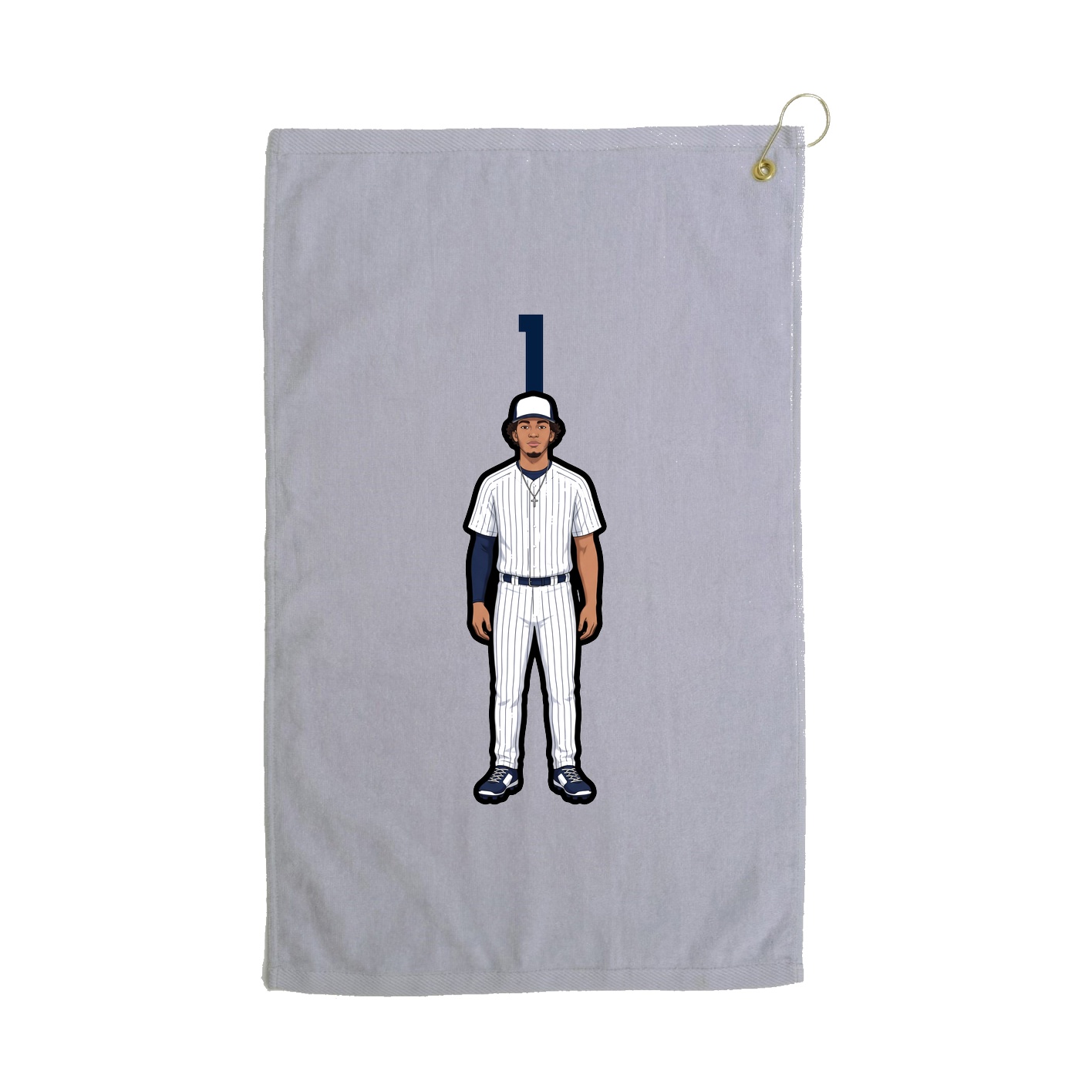 Golf Towel — Number Top in Grey