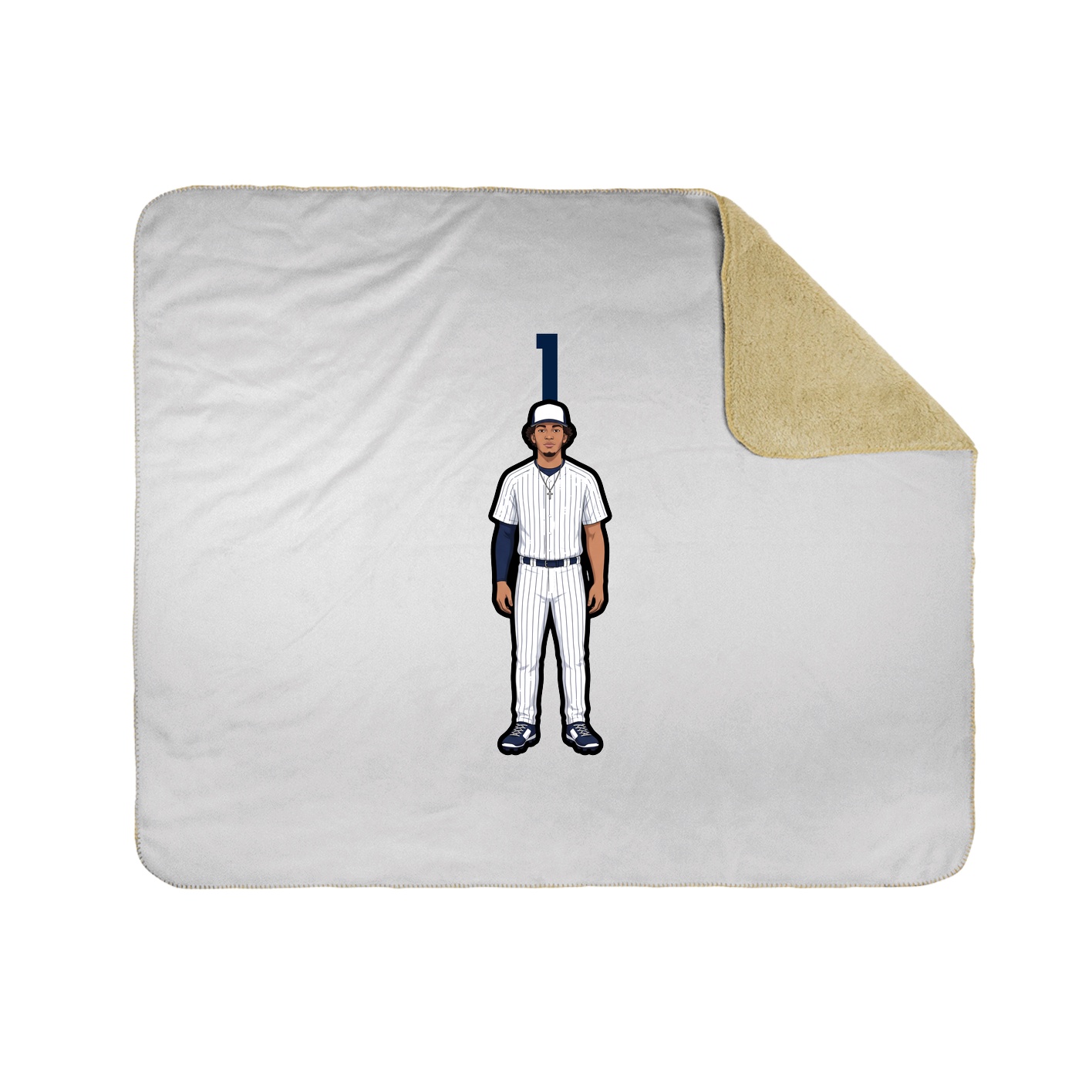 Throw Blanket — Number Top in White