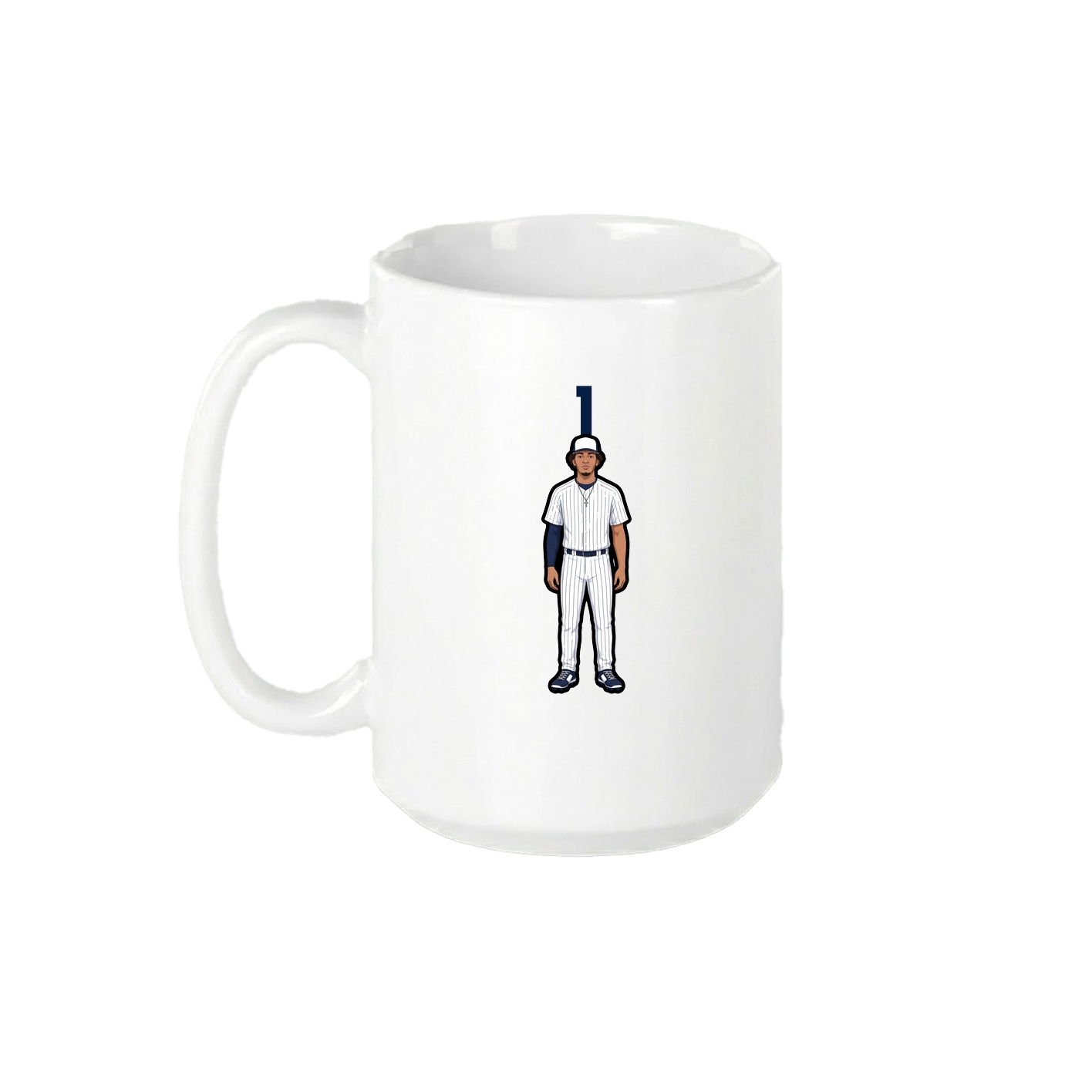 15oz Coffee Mug — Number Top in White