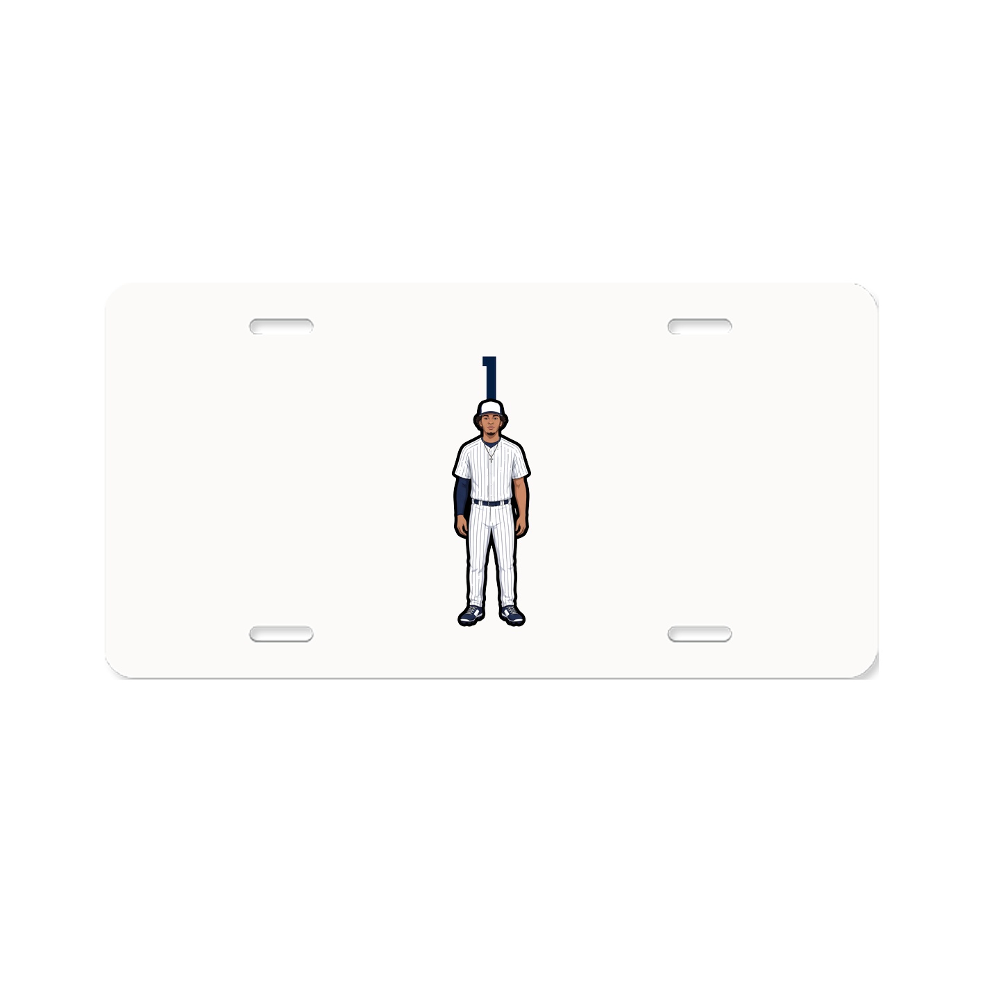 License Plate — Number Top in Classic