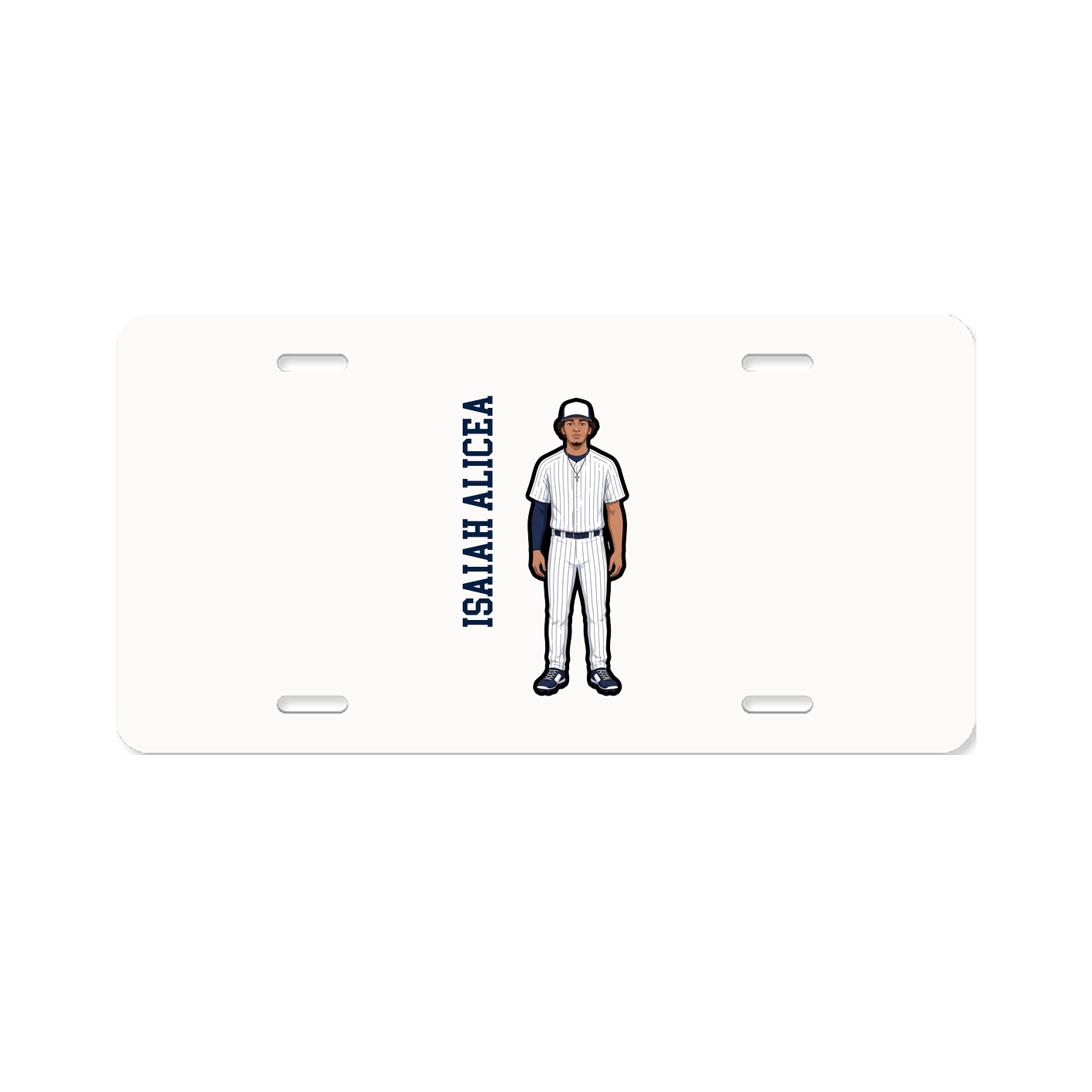 License Plate — Name Vertical in Classic