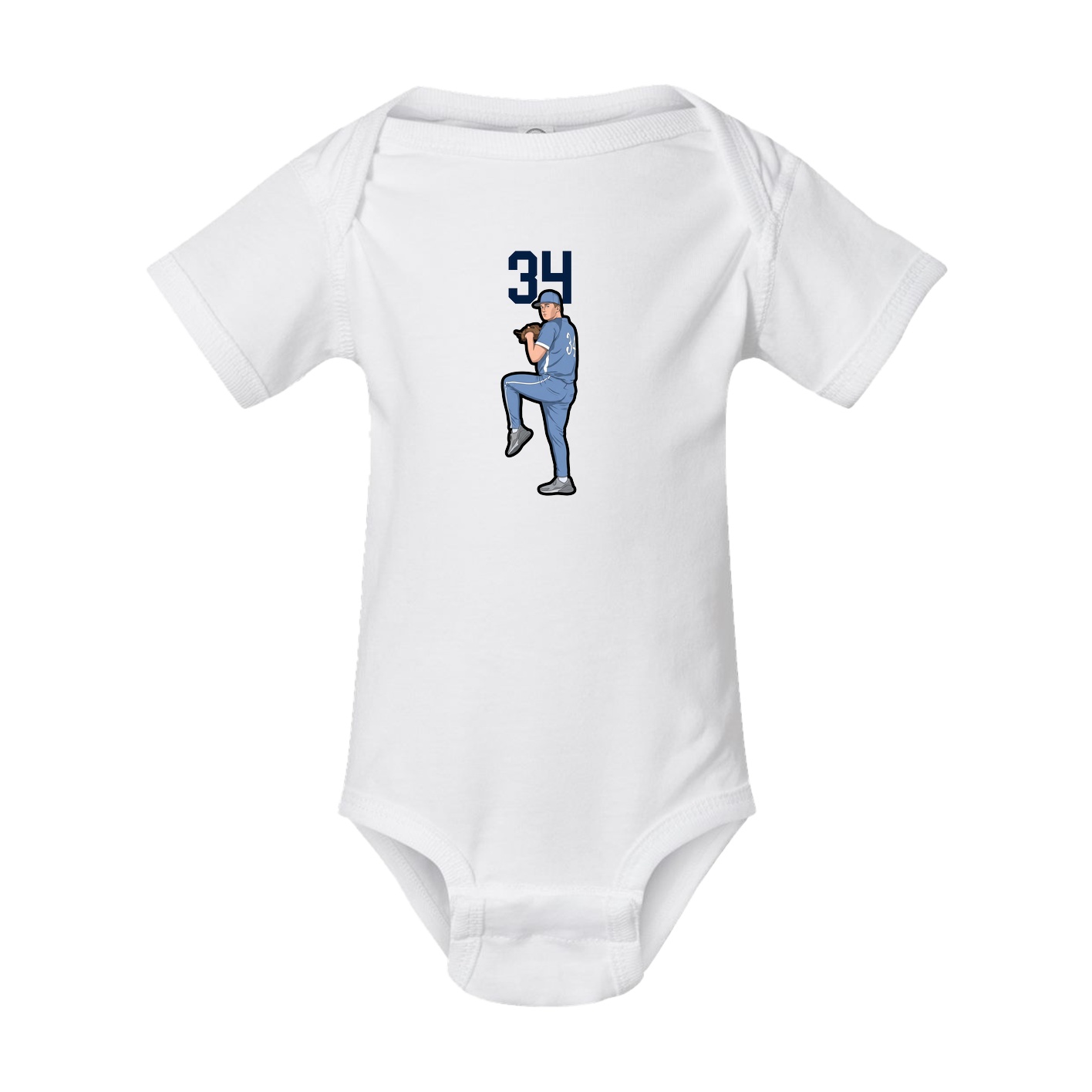 Baby Onesie — Number Top in White