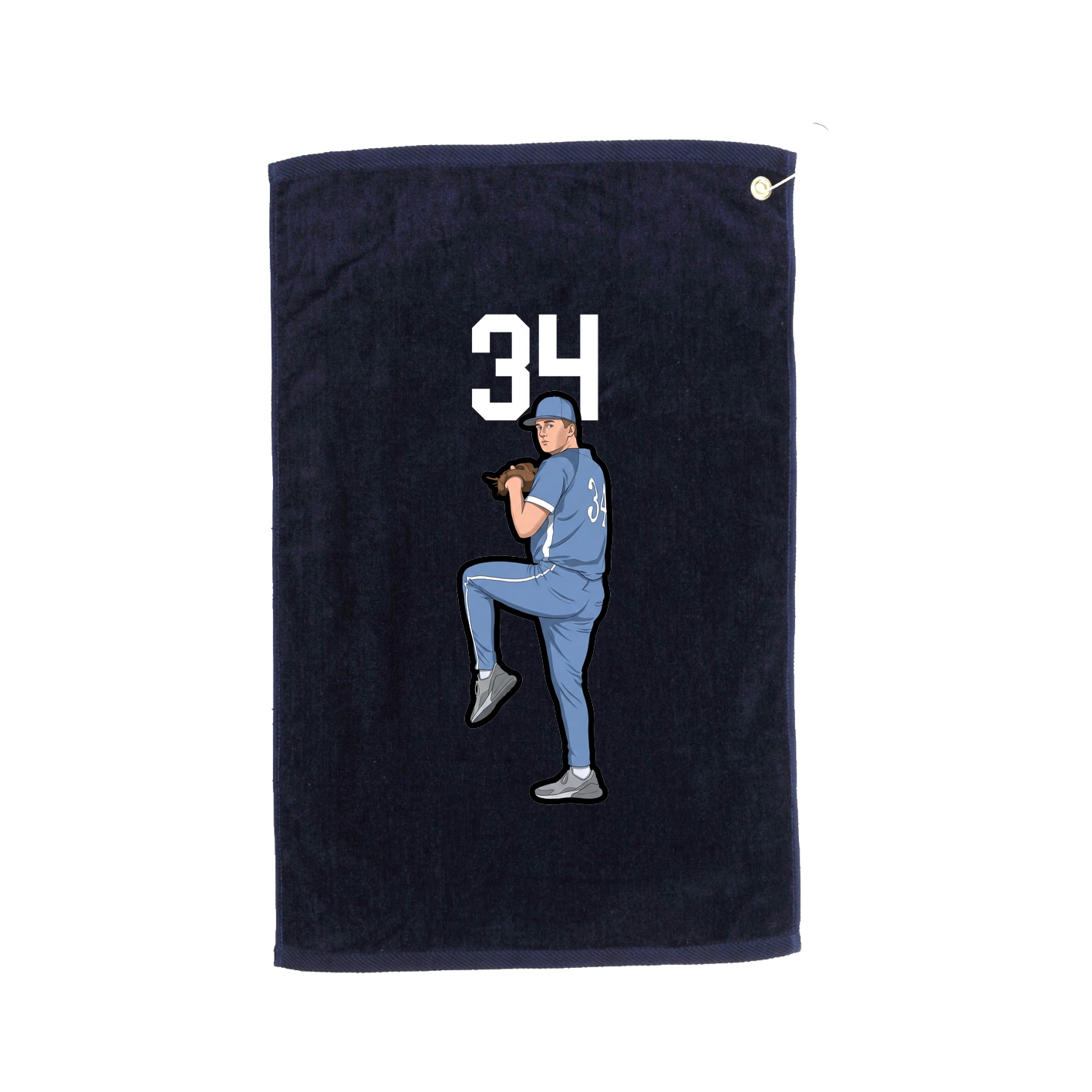 Golf Towel — Number Top in Navy