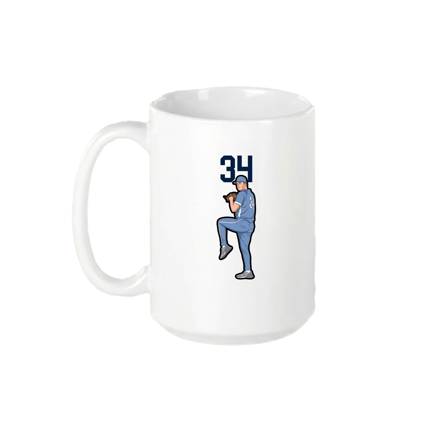 15oz Coffee Mug — Number Top in White