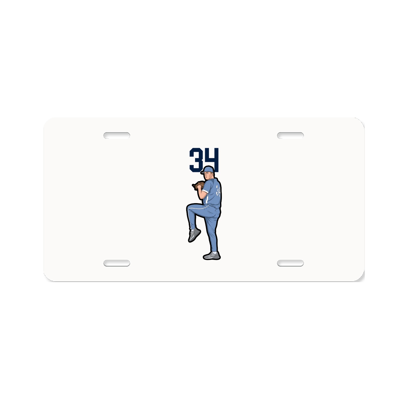 License Plate — Number Top in Classic