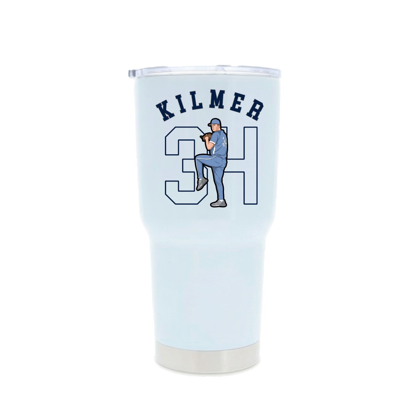 30oz Stainless Steel Tumbler — Shirsey Arch in White