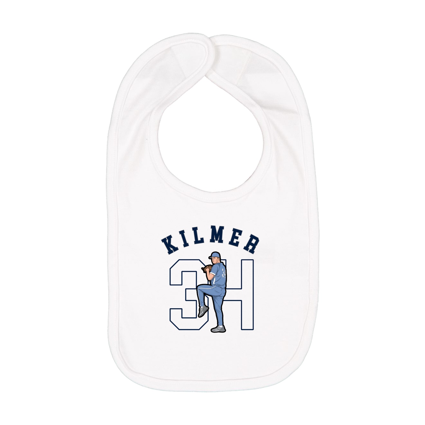 Infant Bib — Shirsey Arch in White