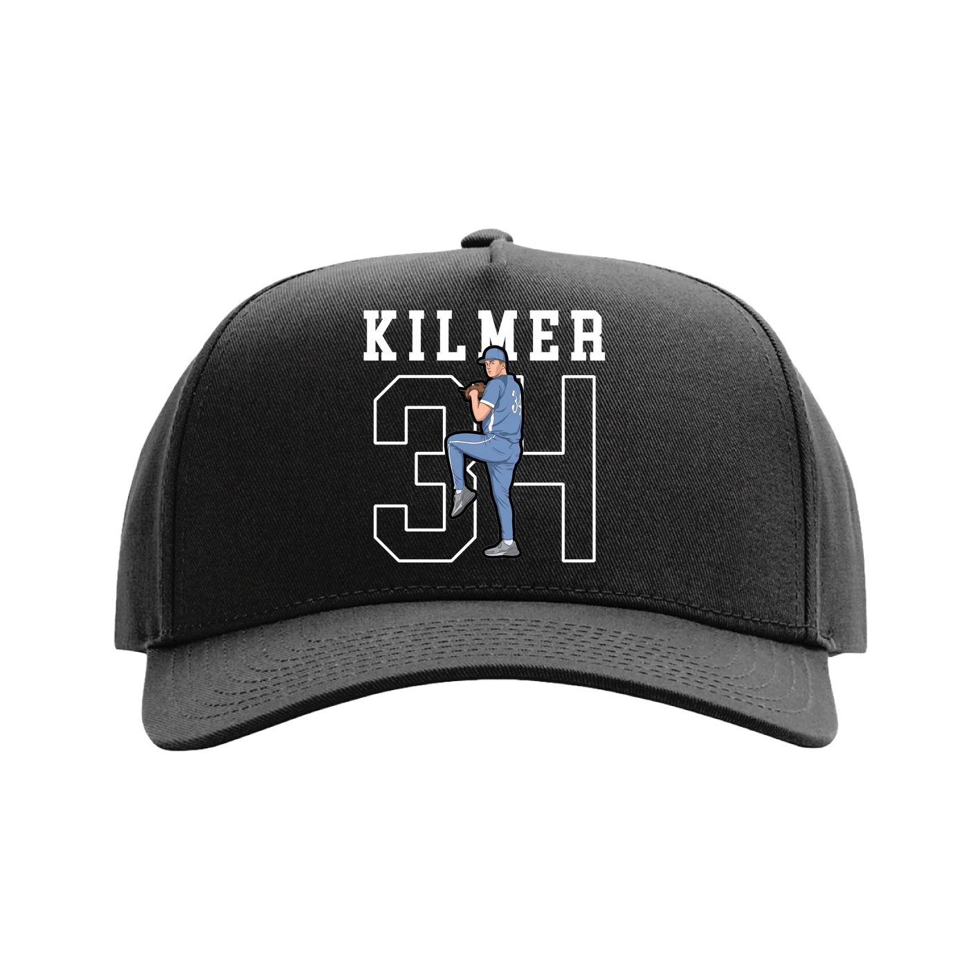 Full Fabric Five-Panel Champ Cap — Shirsey in Black
