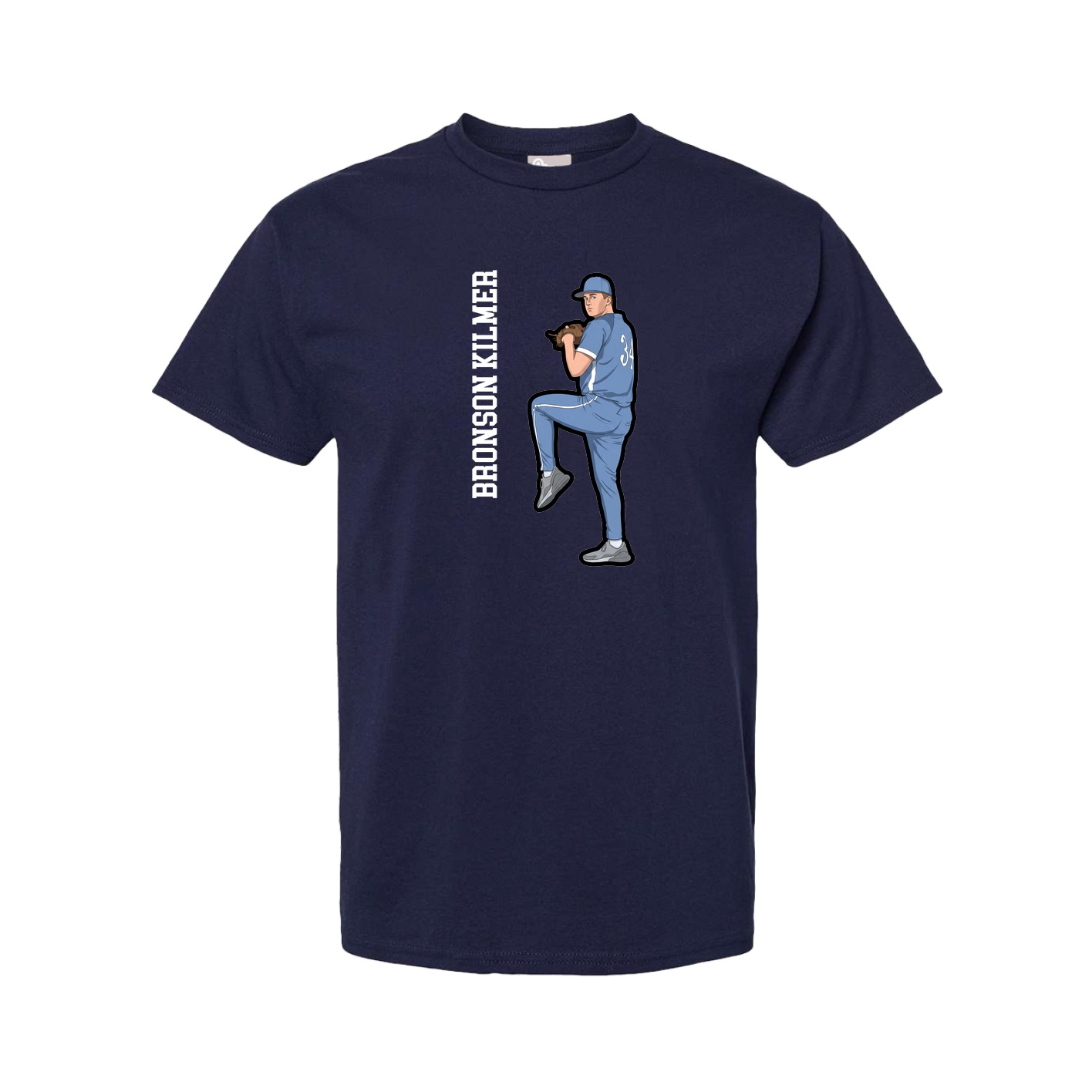 Youth Tee — Name Vertical in Navy