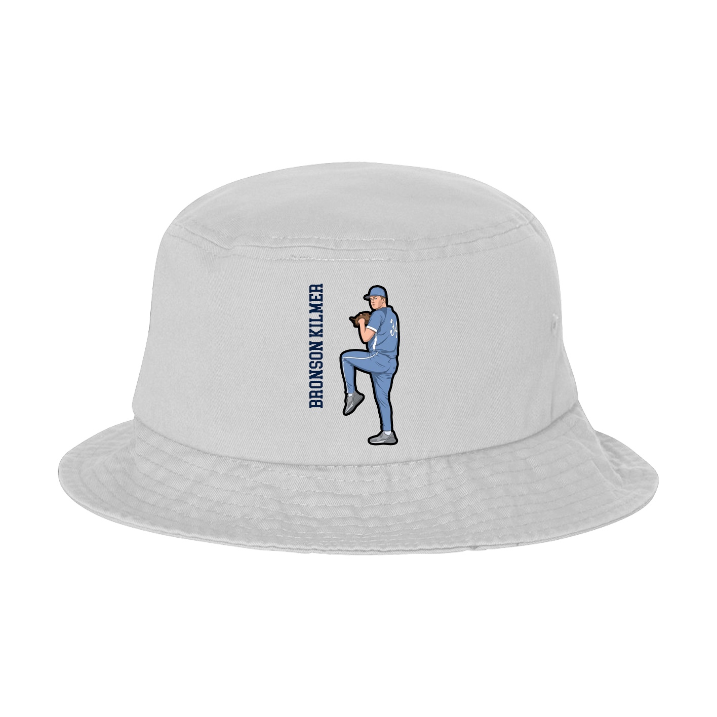 Bucket Cap — Name Vertical in White