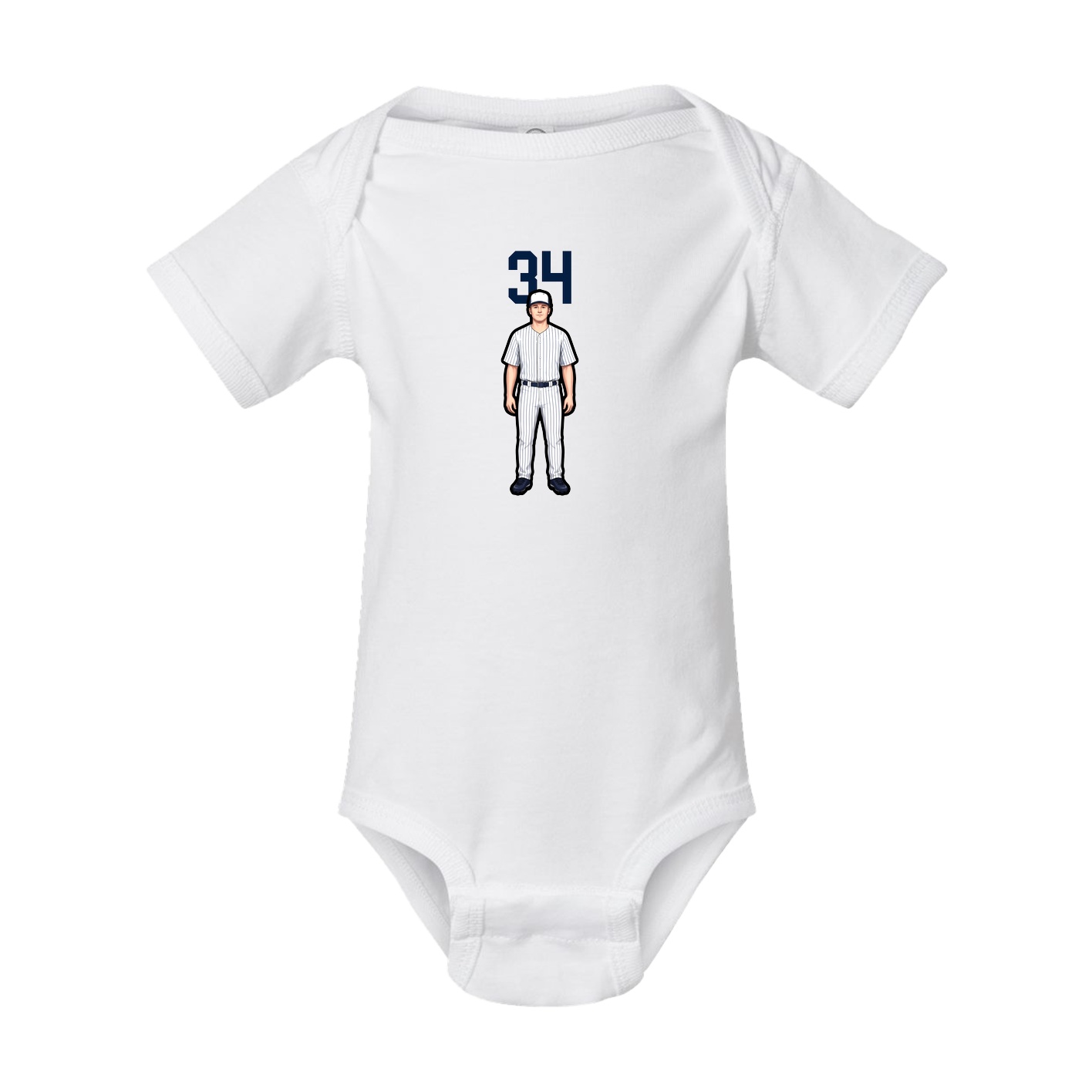 Baby Onesie — Number Top in White
