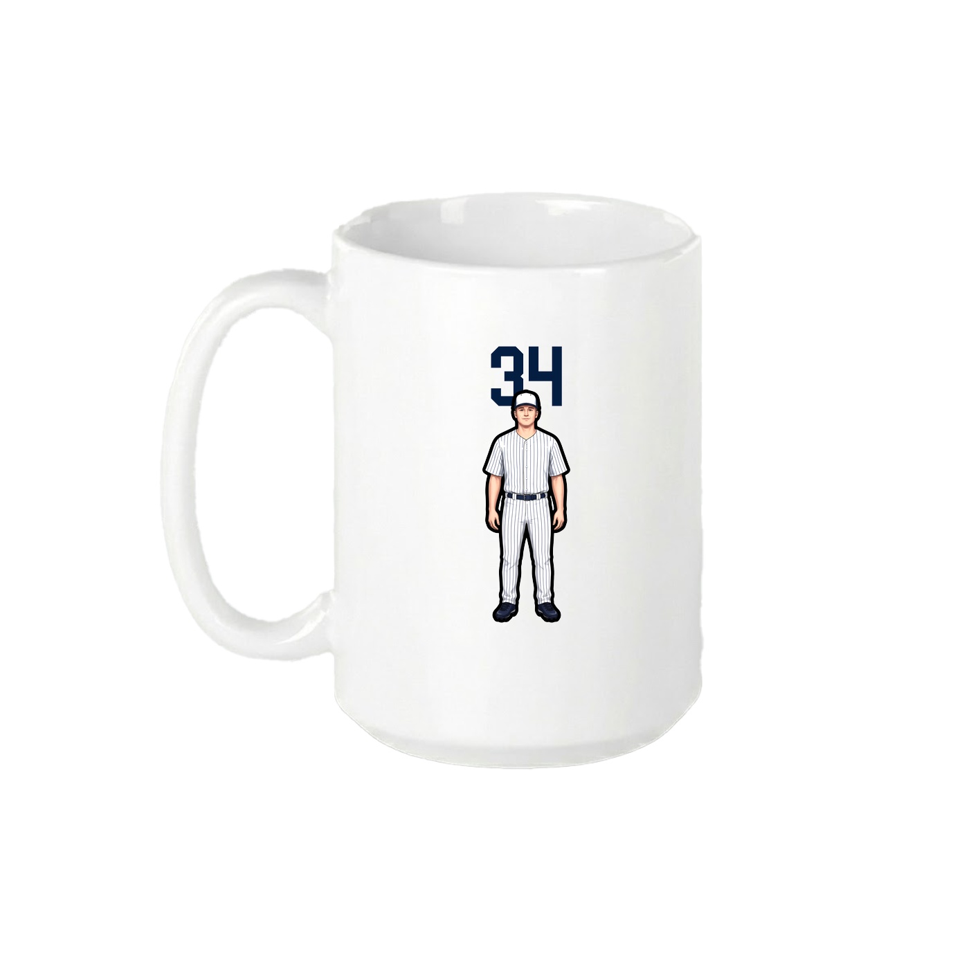 15oz Coffee Mug — Number Top in White