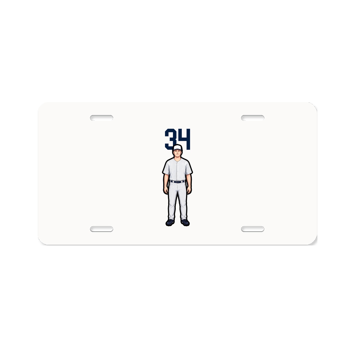 License Plate — Number Top in Classic