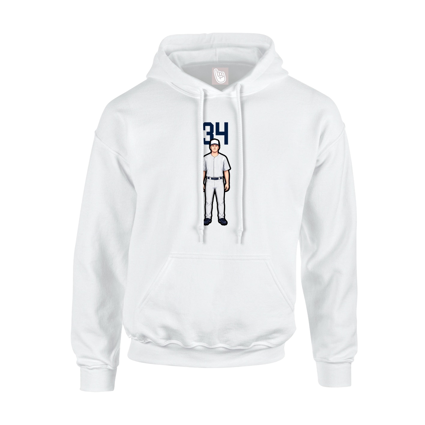 Hoodie — Number Top in White