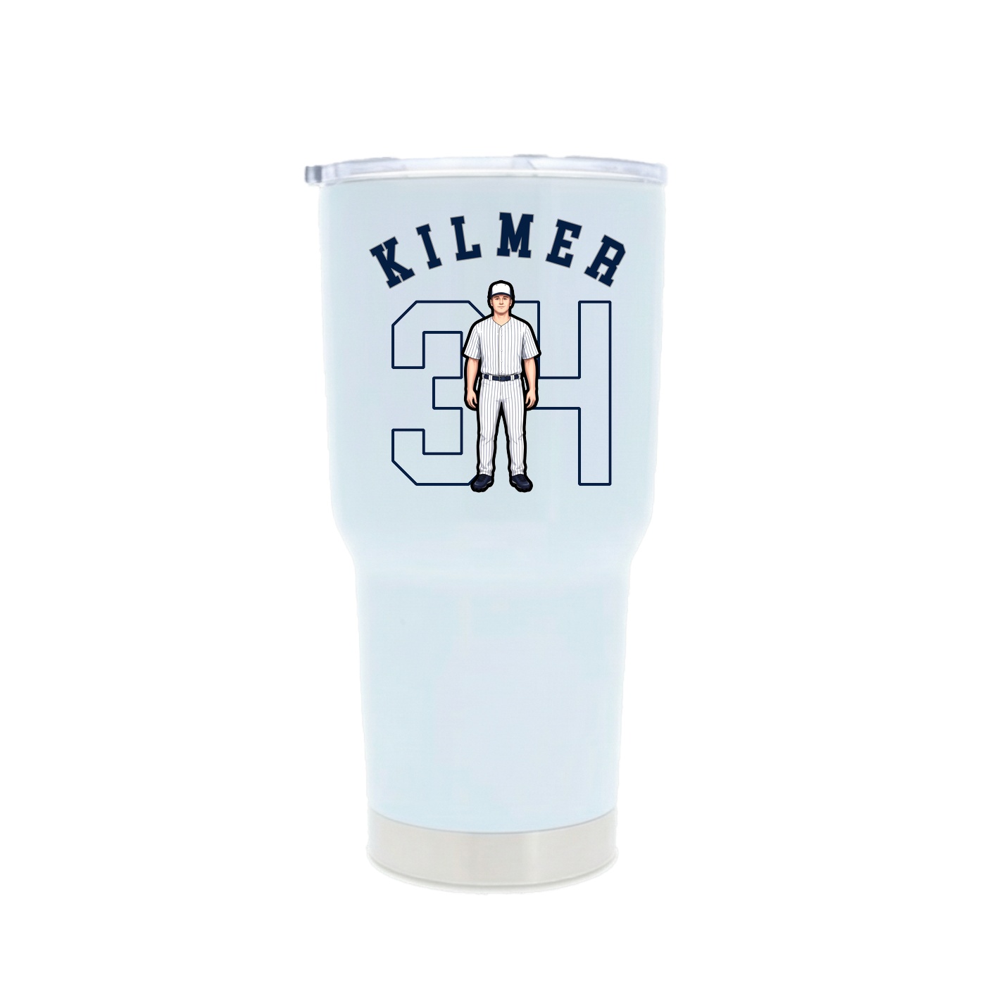 30oz Stainless Steel Tumbler — Shirsey Arch in White