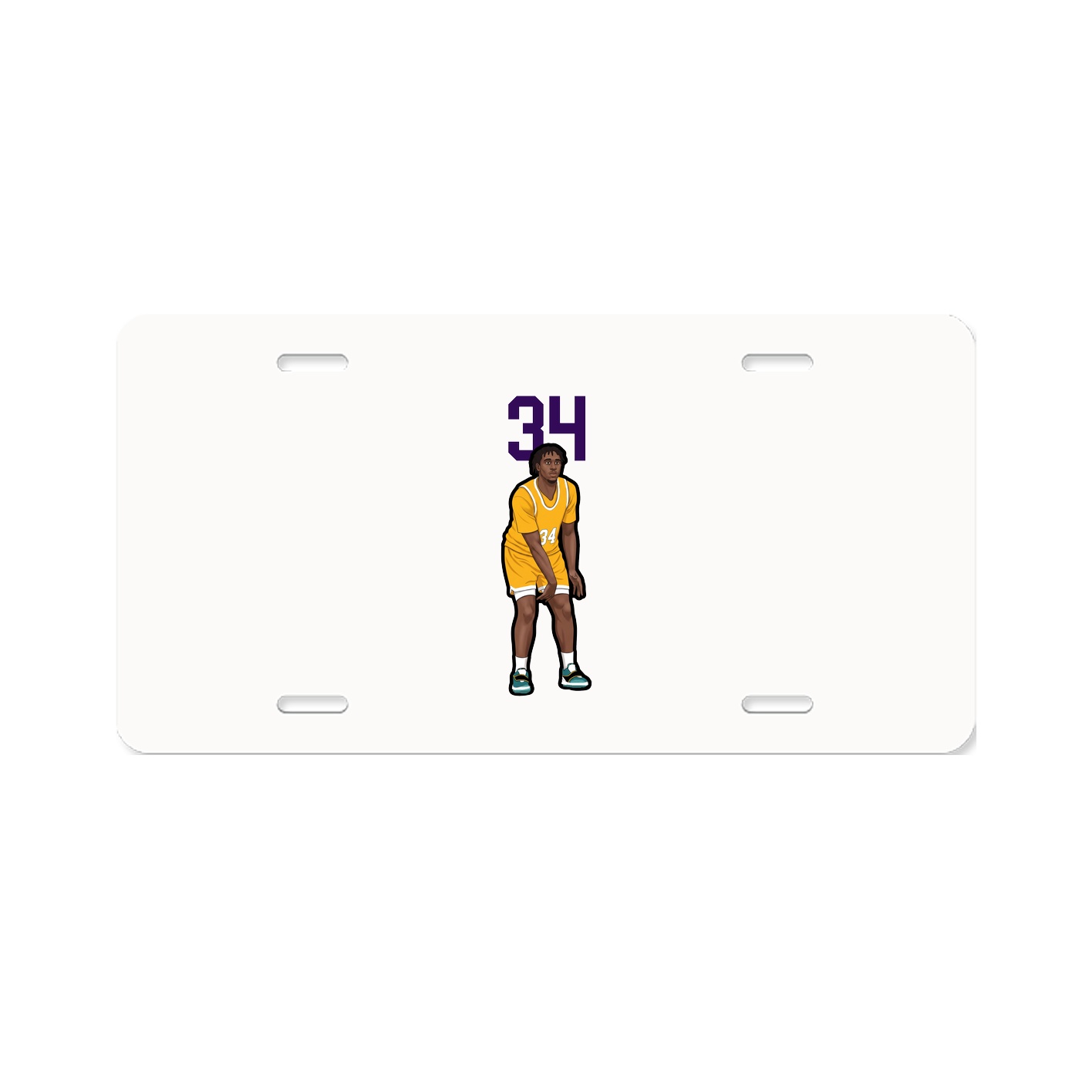 License Plate — Number Top in Classic