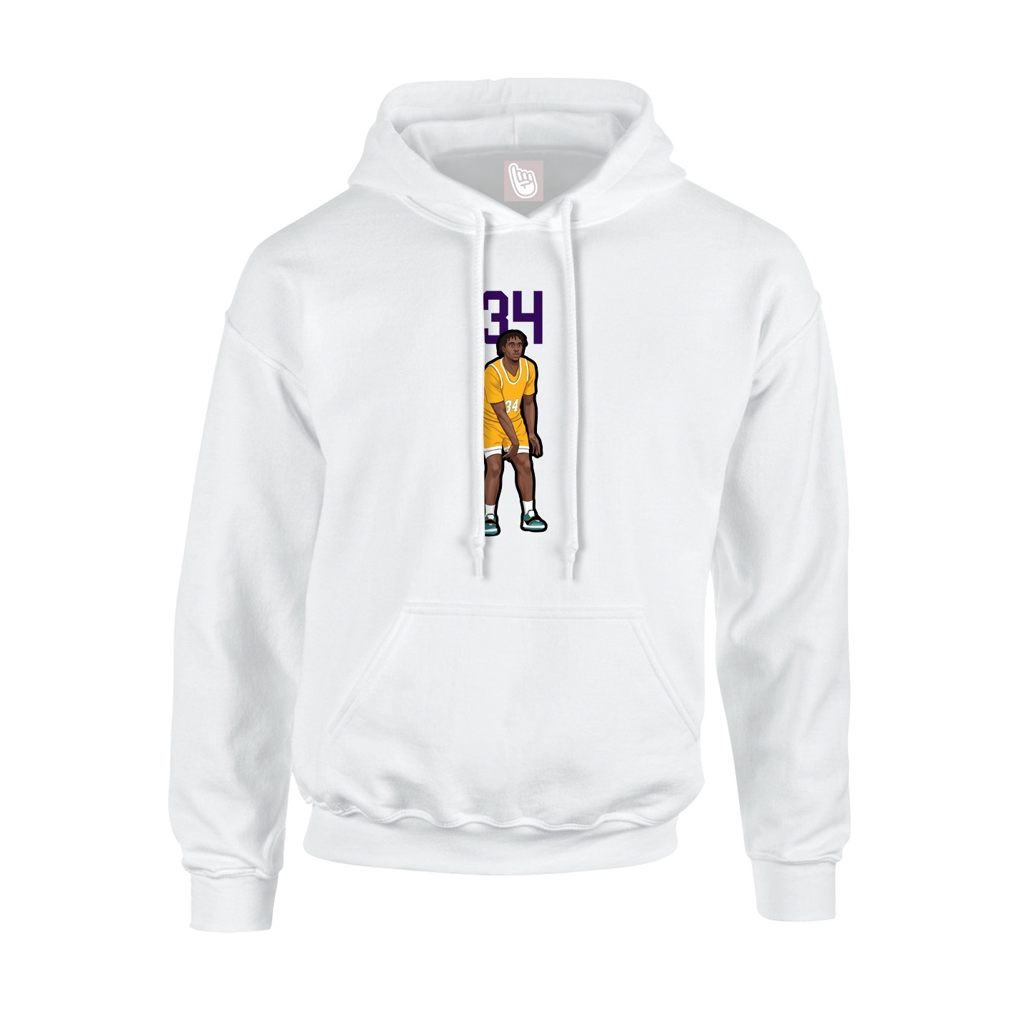 Hoodie — Number Top in White