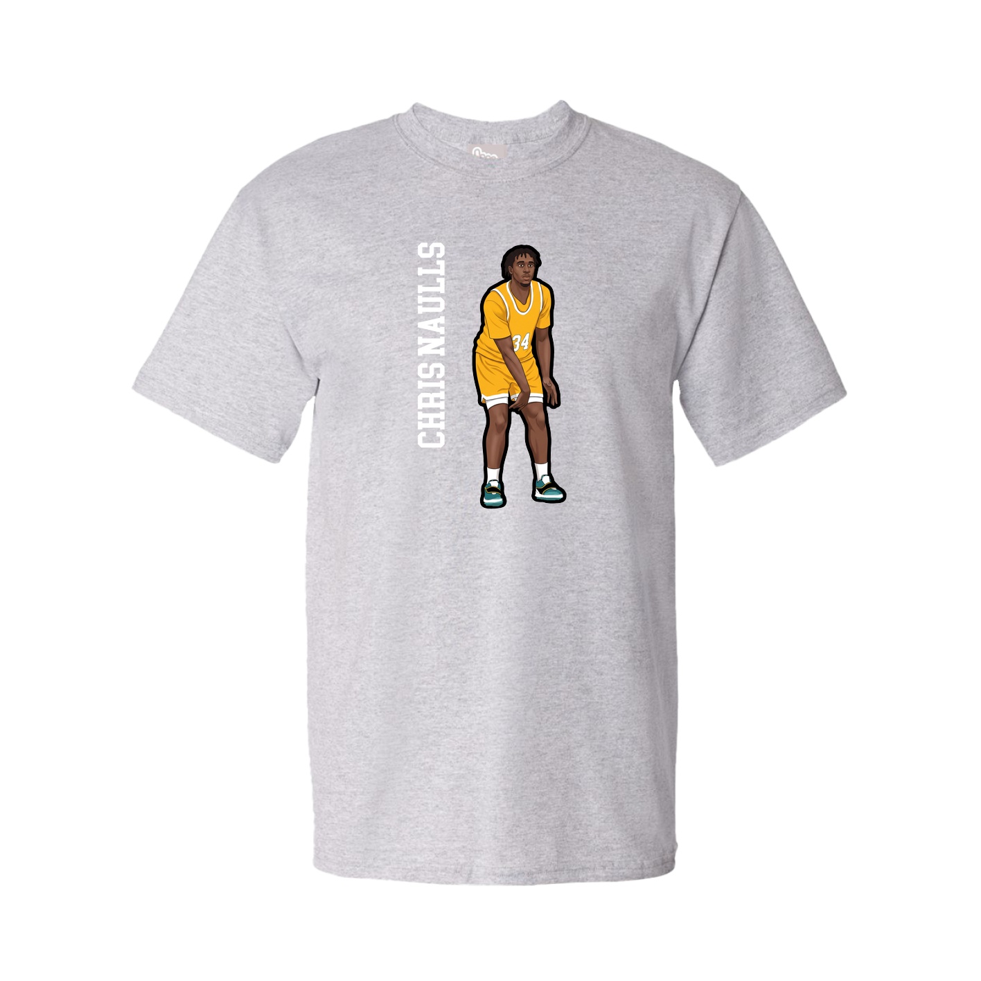Tee — Name Vertical in Grey