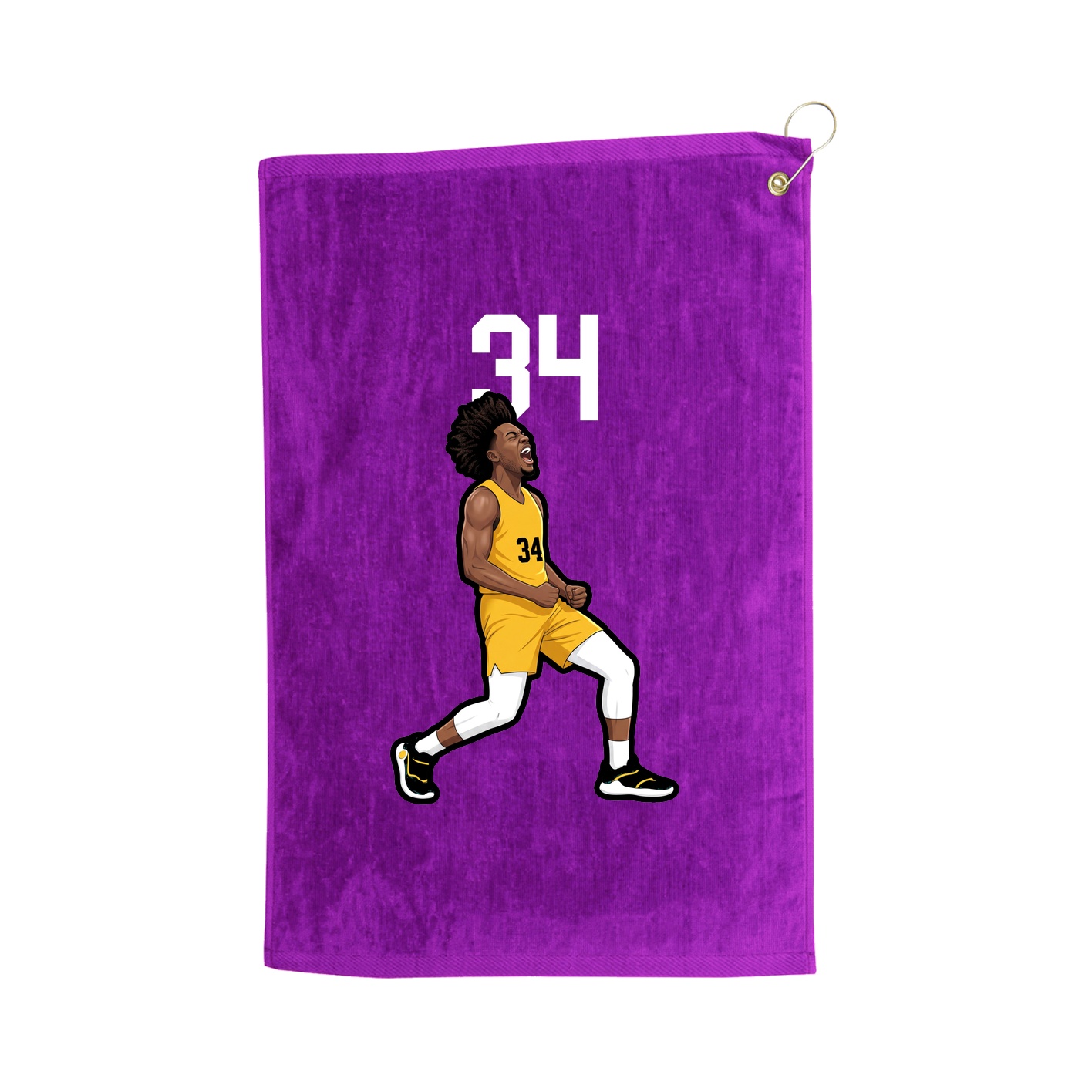 Golf Towel — Number Top in Purple