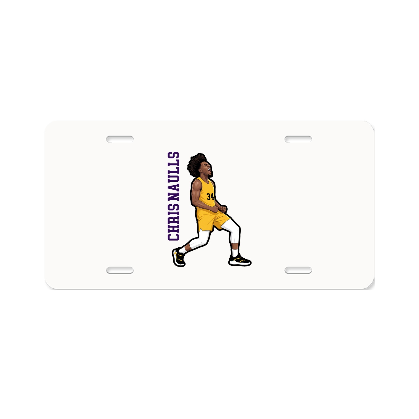 License Plate — Name Vertical in Classic
