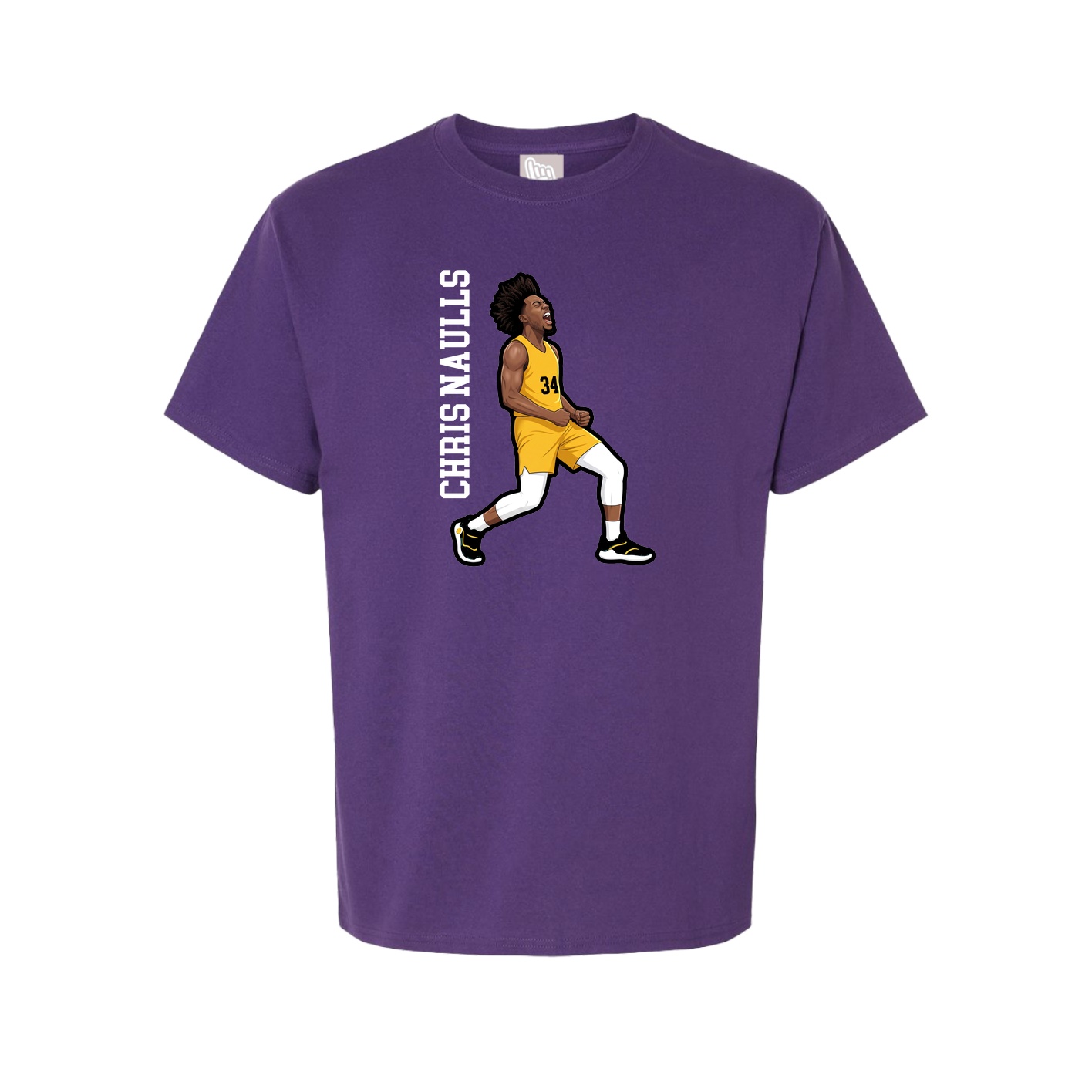 Youth Tee — Name Vertical in Purple
