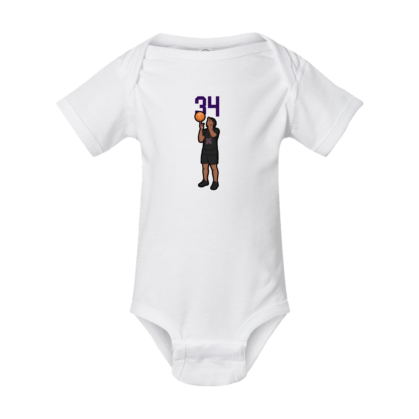 Baby Onesie — Number Top in White