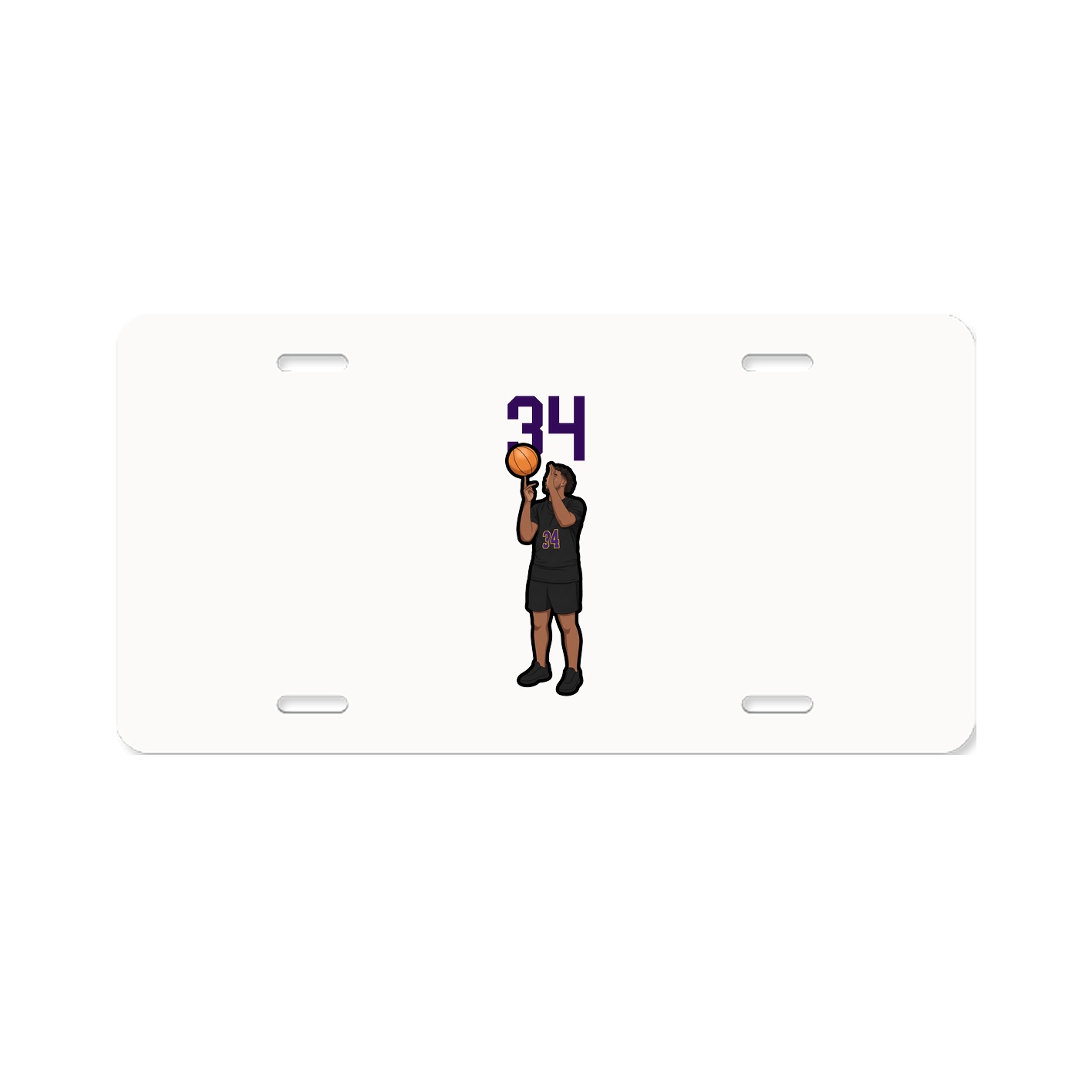 License Plate — Number Top in Classic