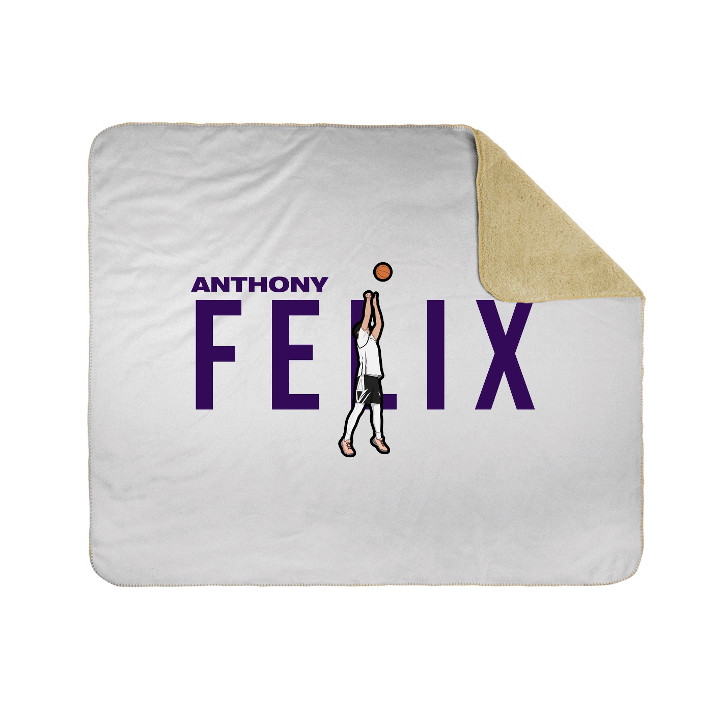 Throw Blanket — Player Name in White