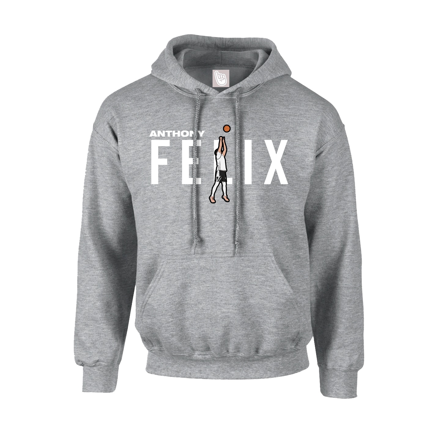 Youth Hoodie — Player Name in Grey