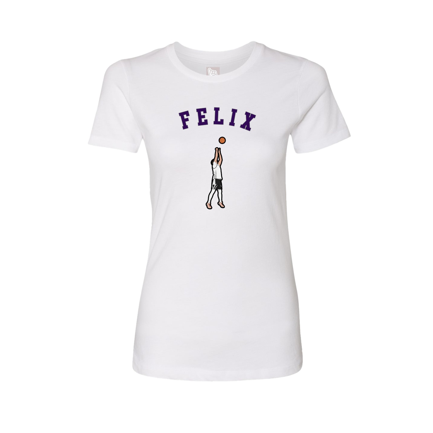 Fitted Women's Tee — Shirsey Arch in White