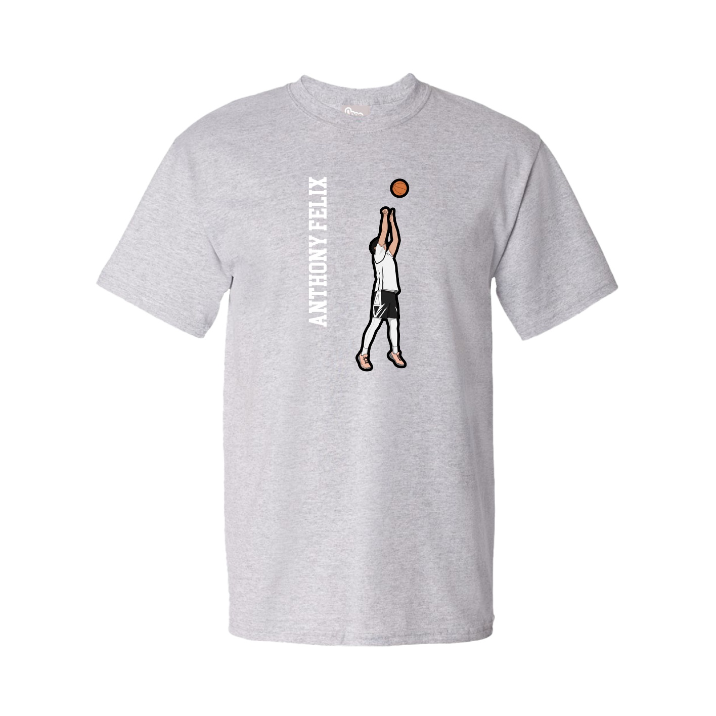 Tee — Name Vertical in Grey
