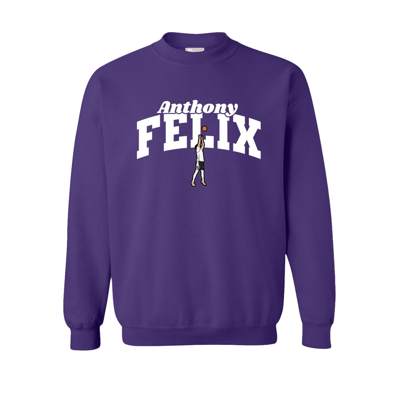 Fleece Crew — Signature Arch in Purple