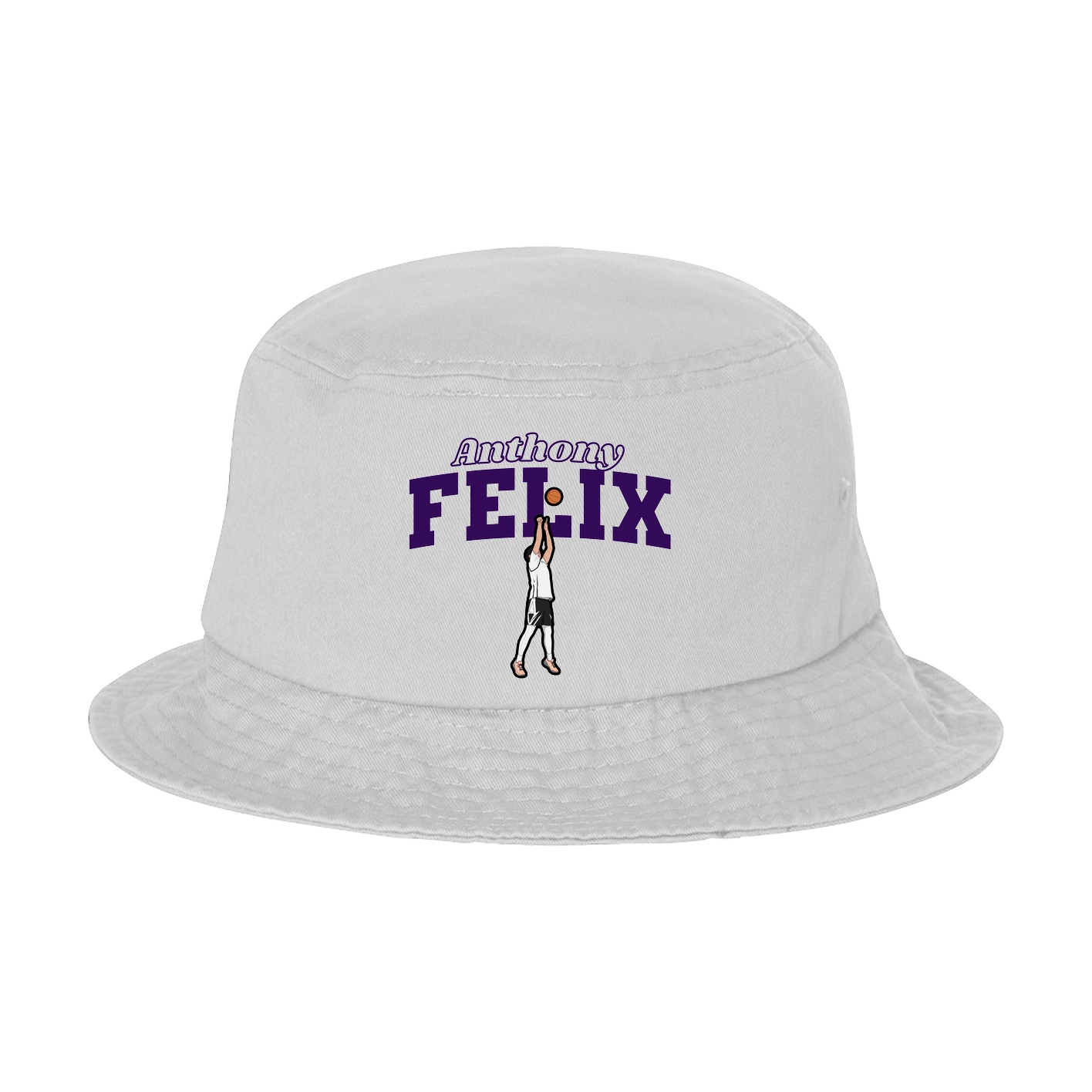 Bucket Cap — Name Arch in White