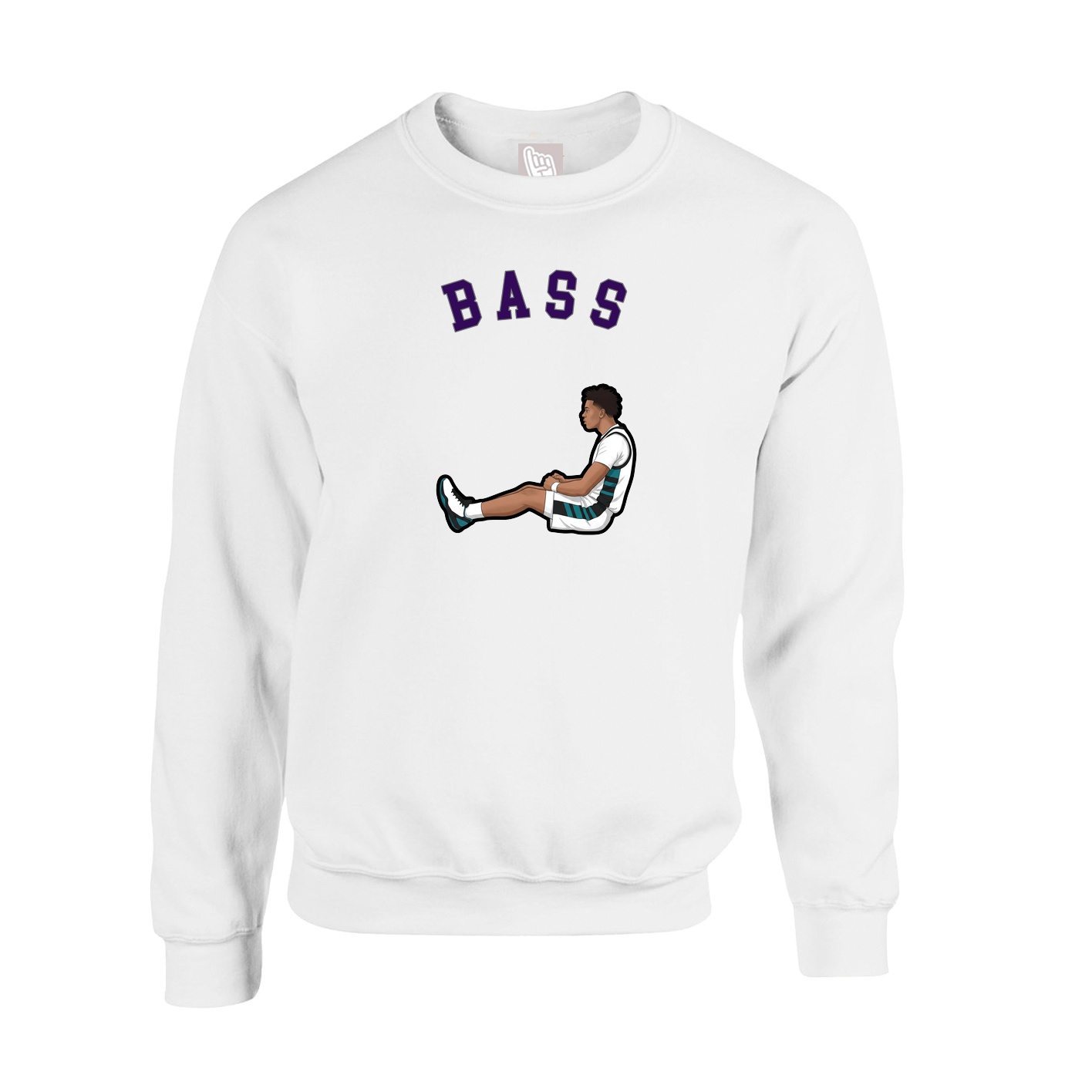 Fleece Crew — Shirsey Arch in White