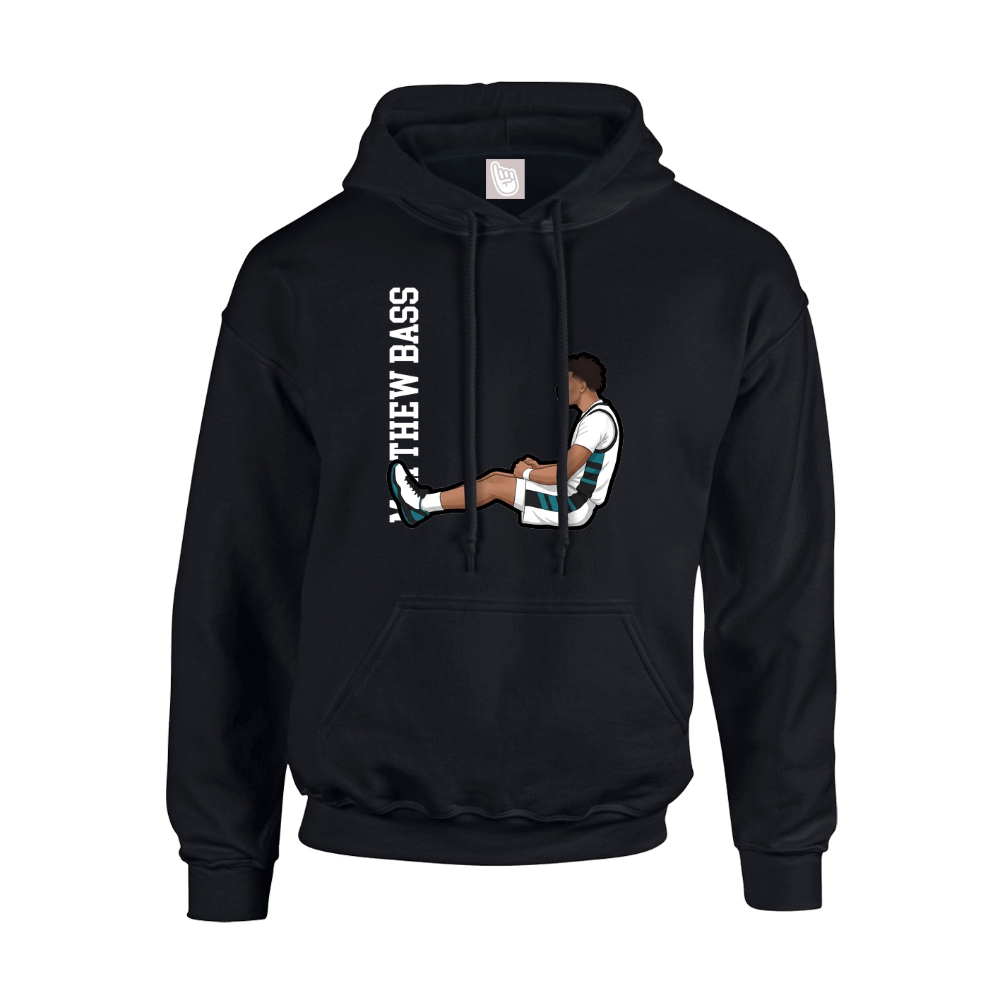 Youth Hoodie — Name Vertical in Black