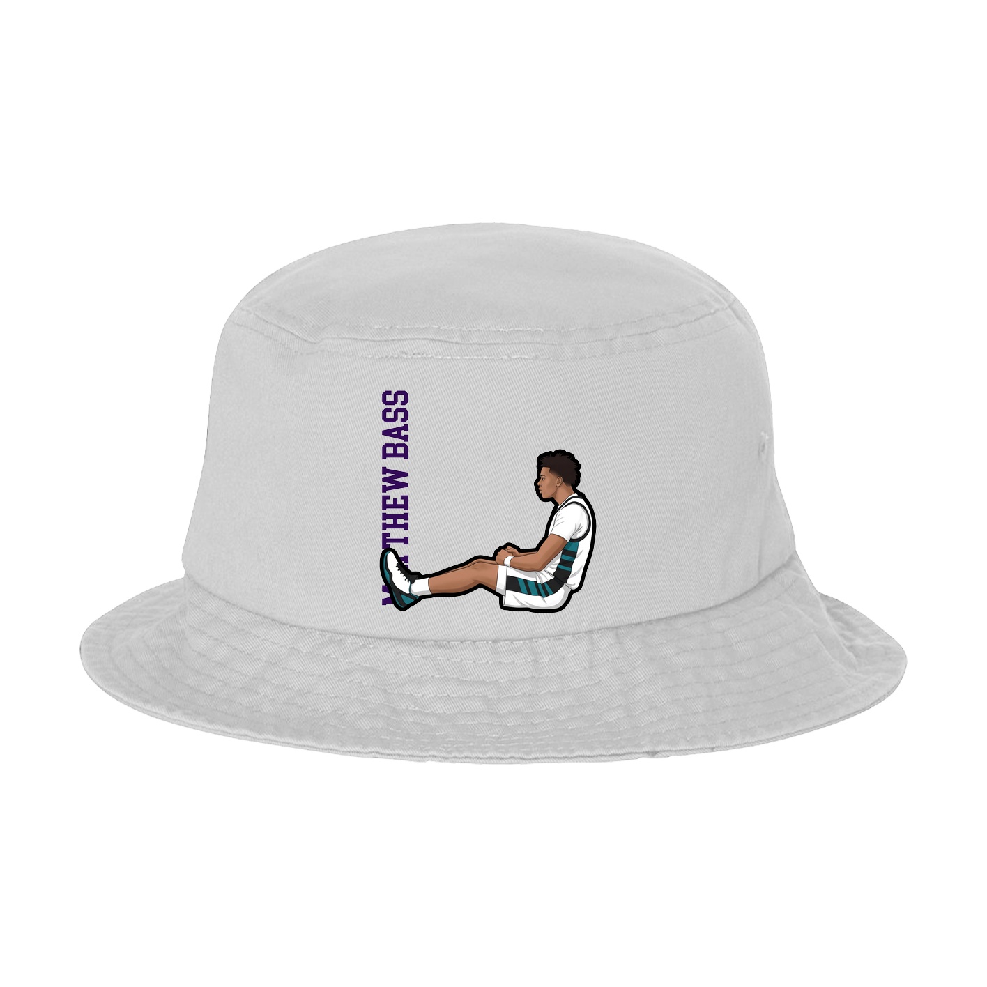 Bucket Cap — Name Vertical in White
