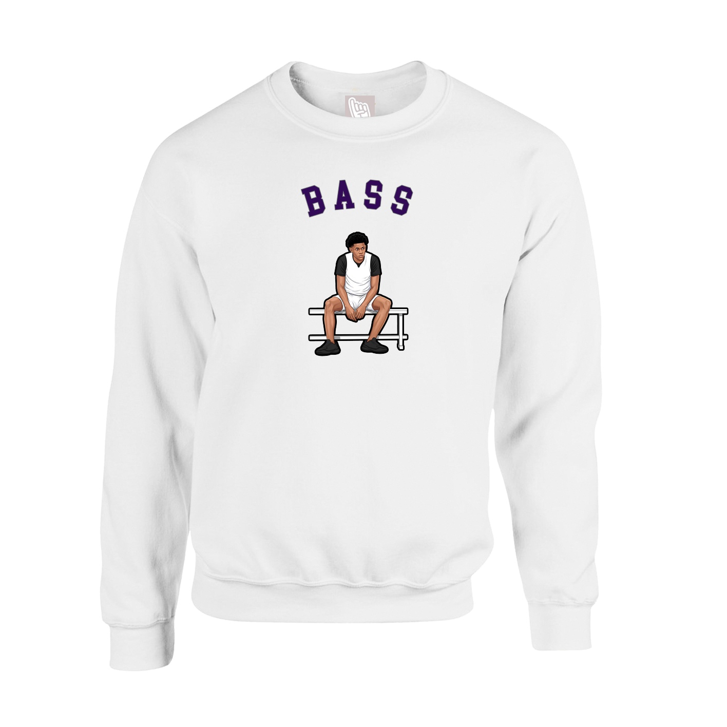 Fleece Crew — Shirsey Arch in White