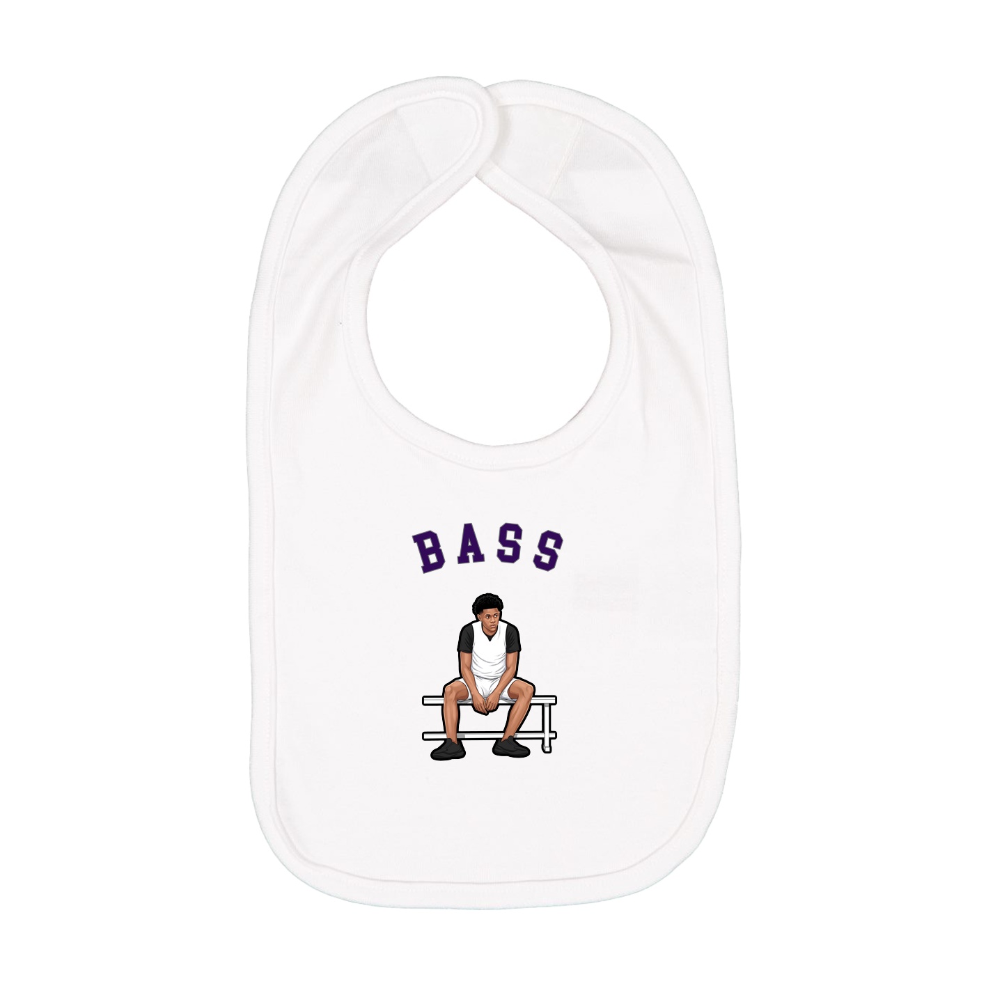 Infant Bib — Shirsey Arch in White