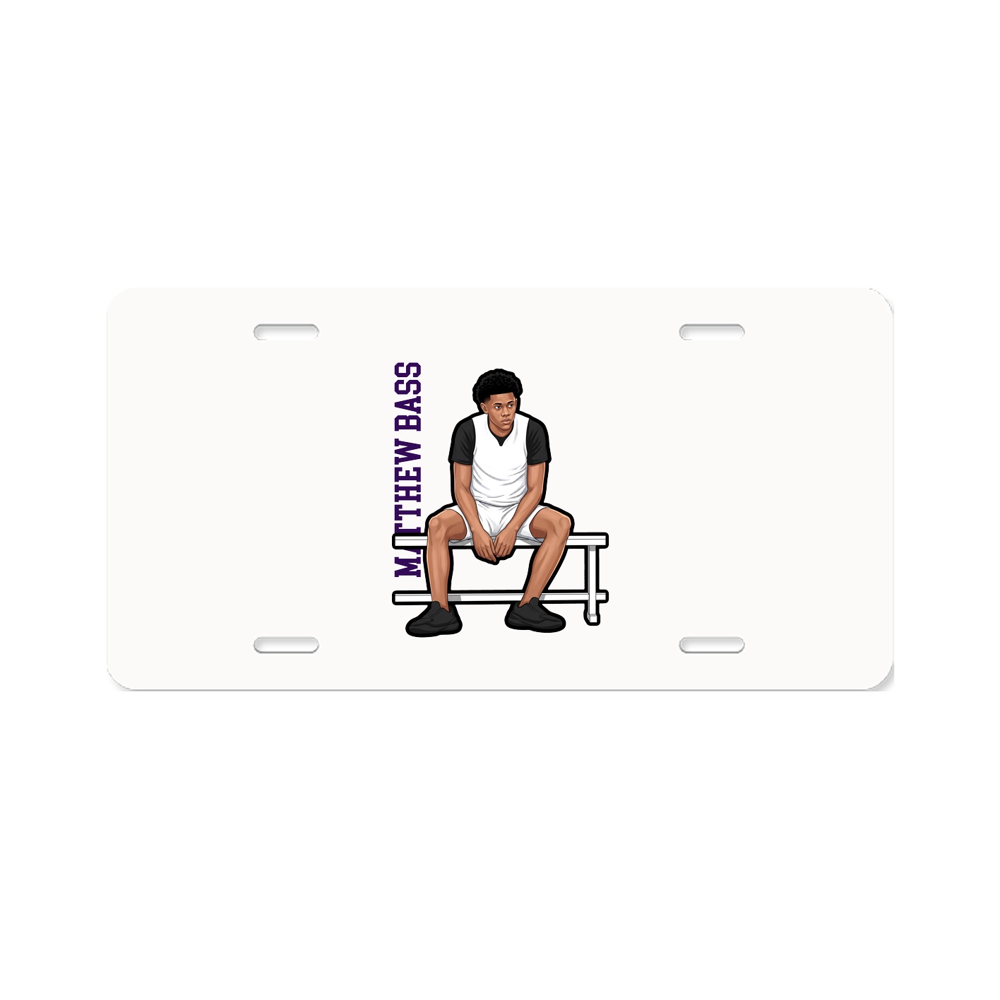 License Plate — Name Vertical in Classic