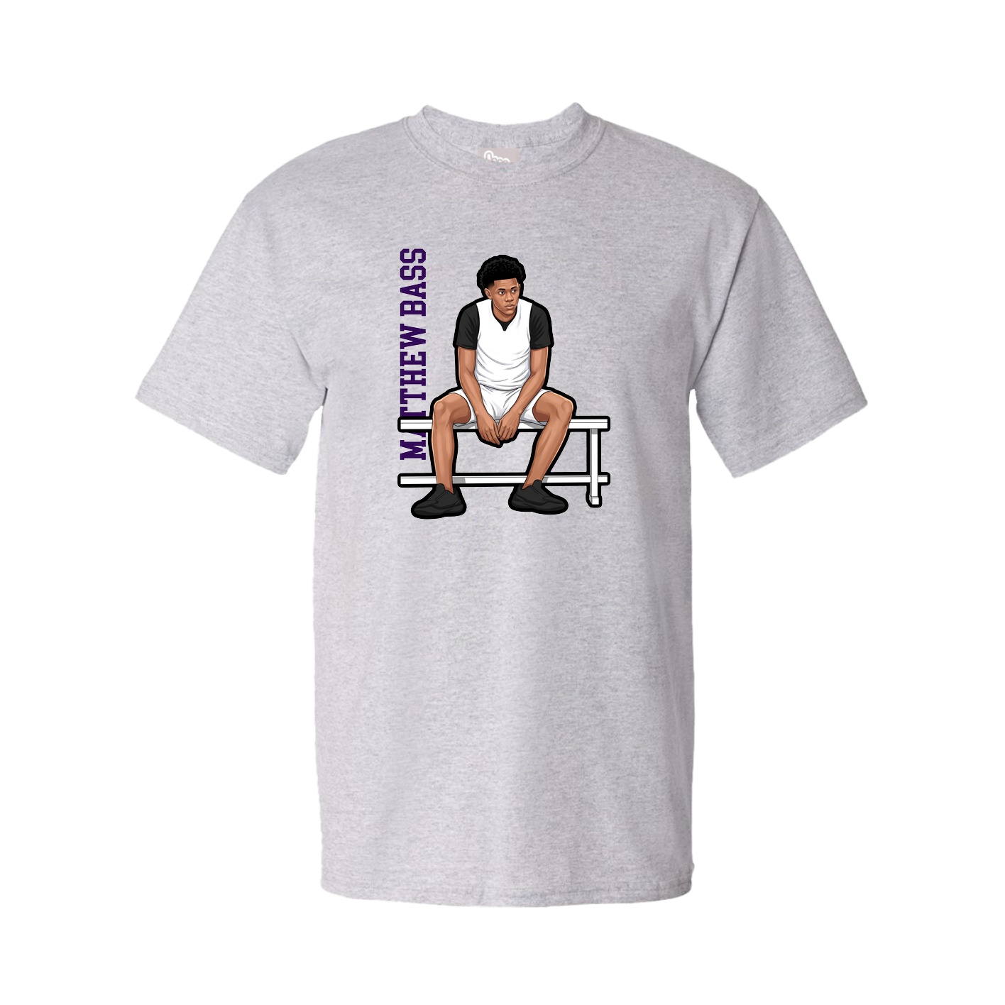 Tee — Name Vertical in Grey