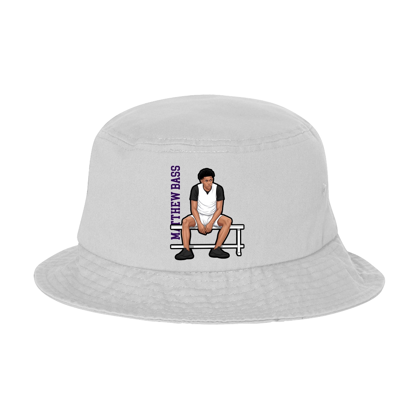 Bucket Cap — Name Vertical in White