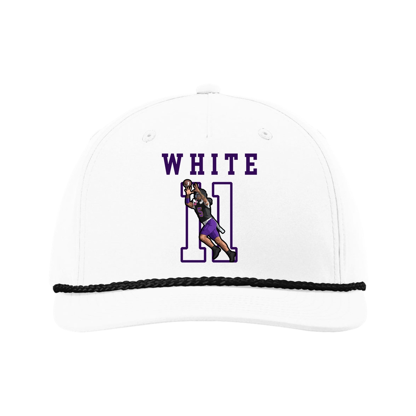 Five-Panel Classic Rope Cap — Shirsey in White