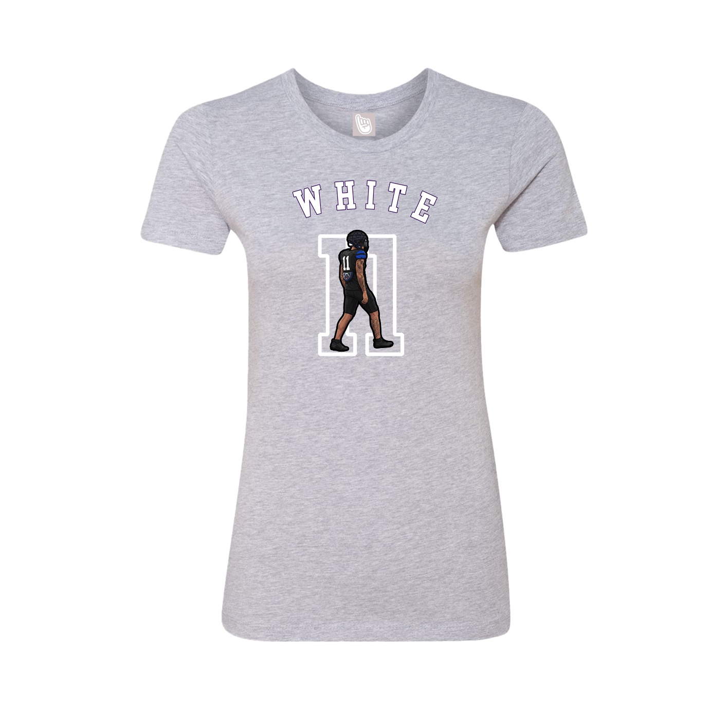 Fitted Women's Tee — Shirsey Arch in Grey