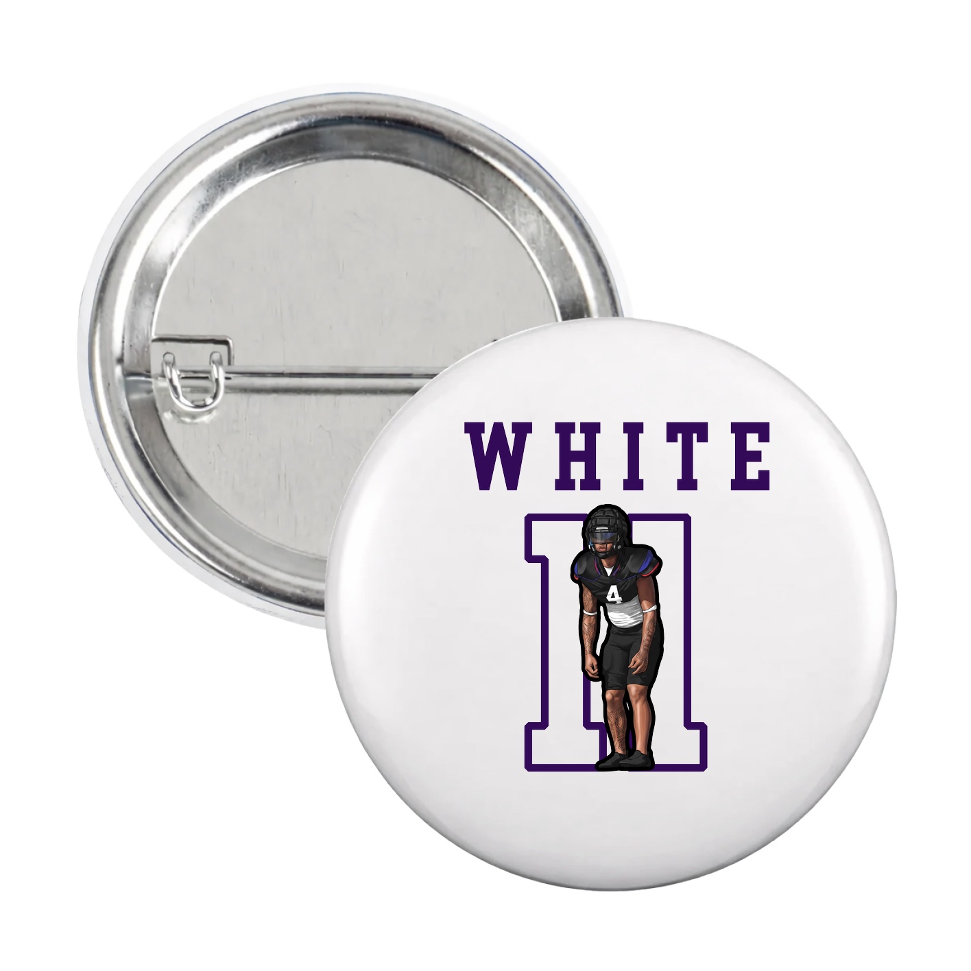 Game Day Button — Shirsey in White