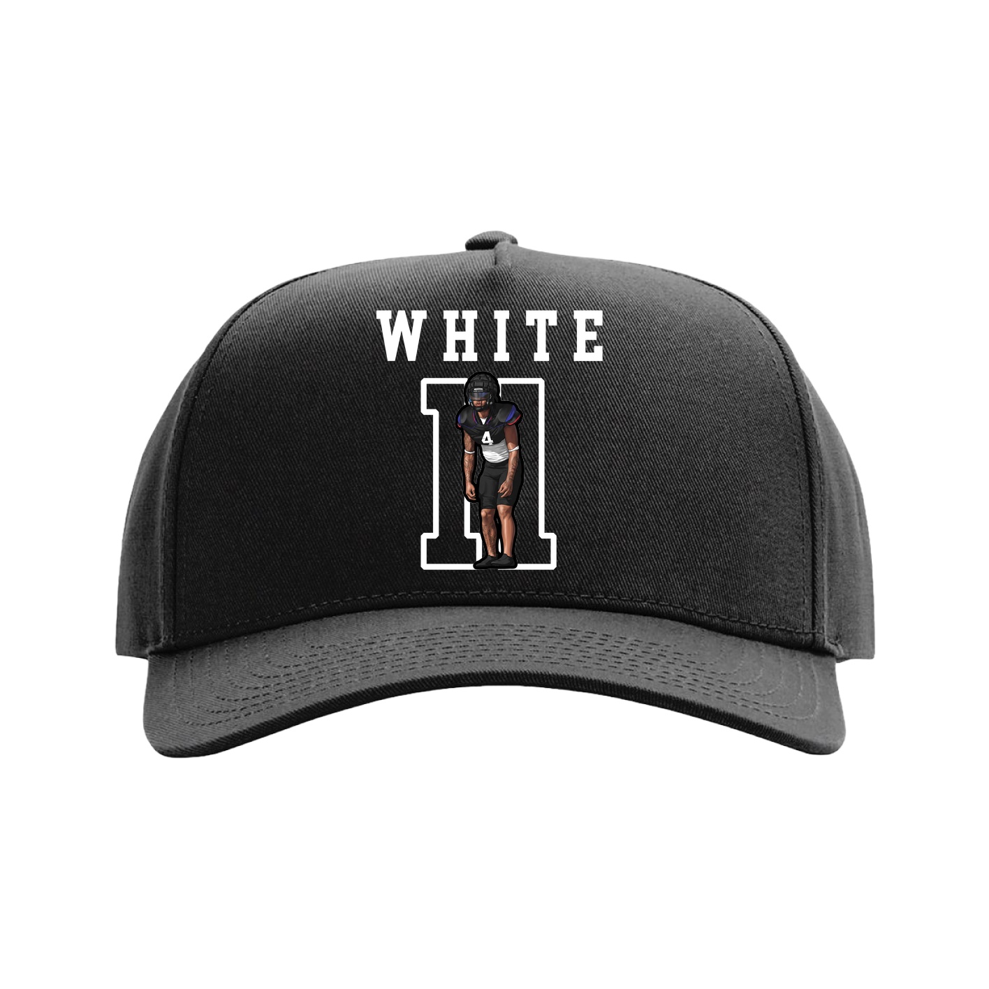 Full Fabric Five-Panel Champ Cap — Shirsey in Black
