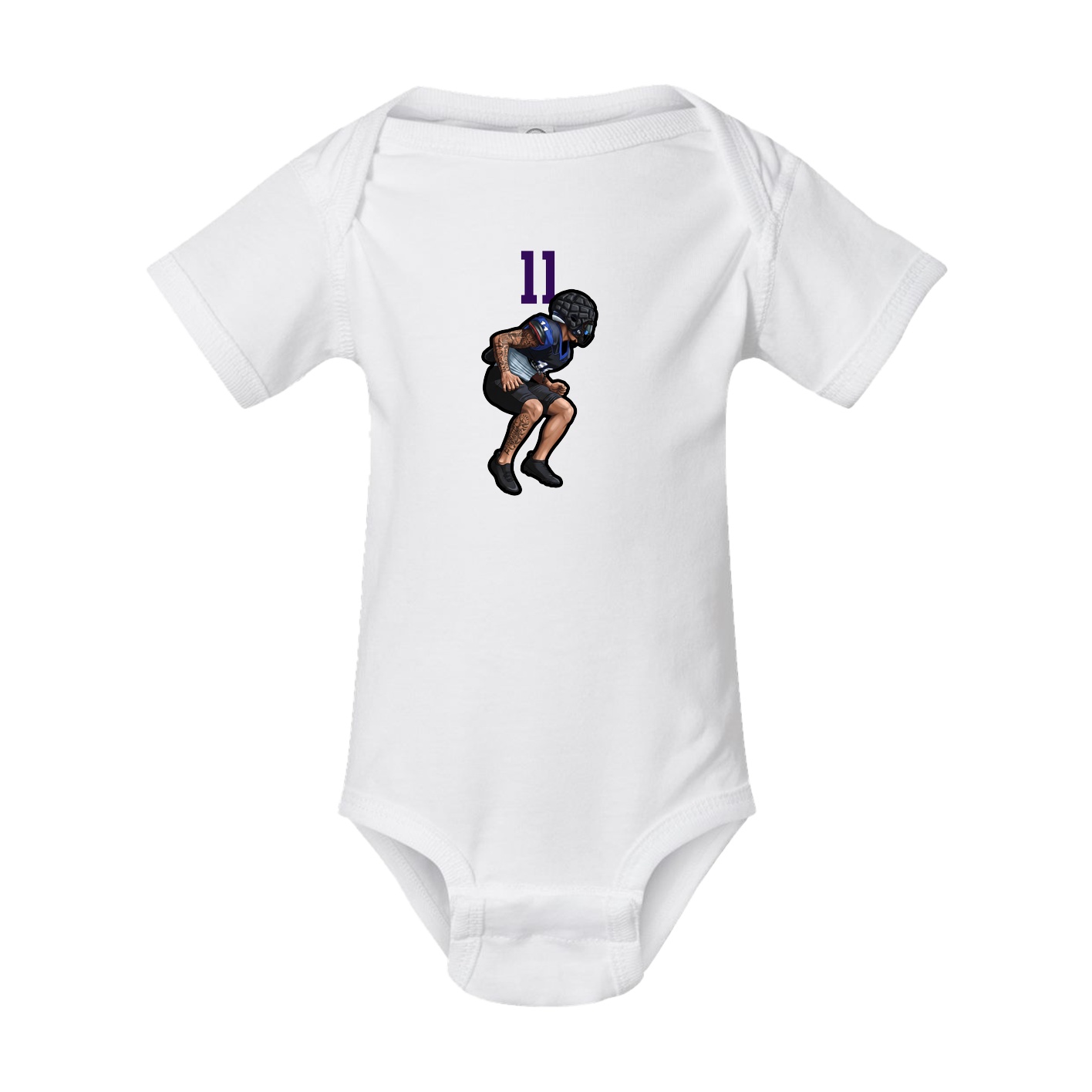 Baby Onesie — Number Top in White