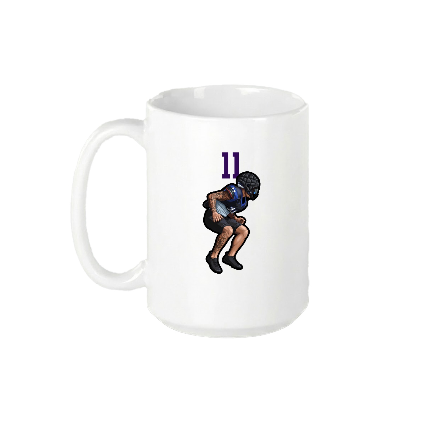 15oz Coffee Mug — Number Top in White