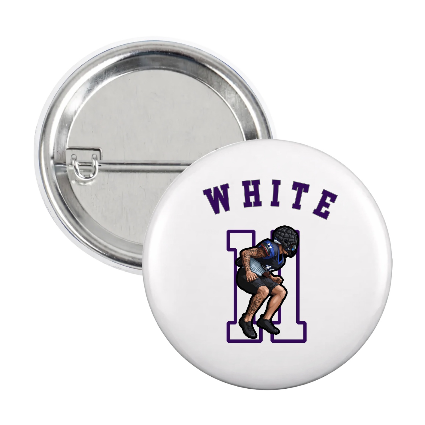 Game Day Button — Shirsey Arch in White