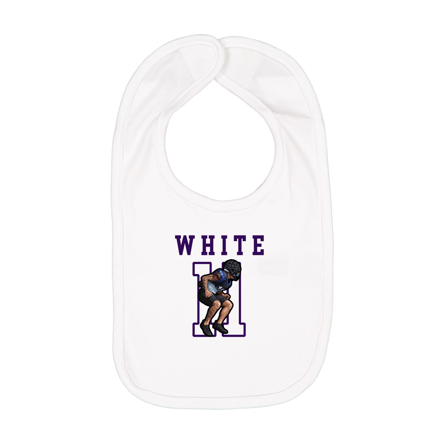 Infant Bib — Shirsey in White