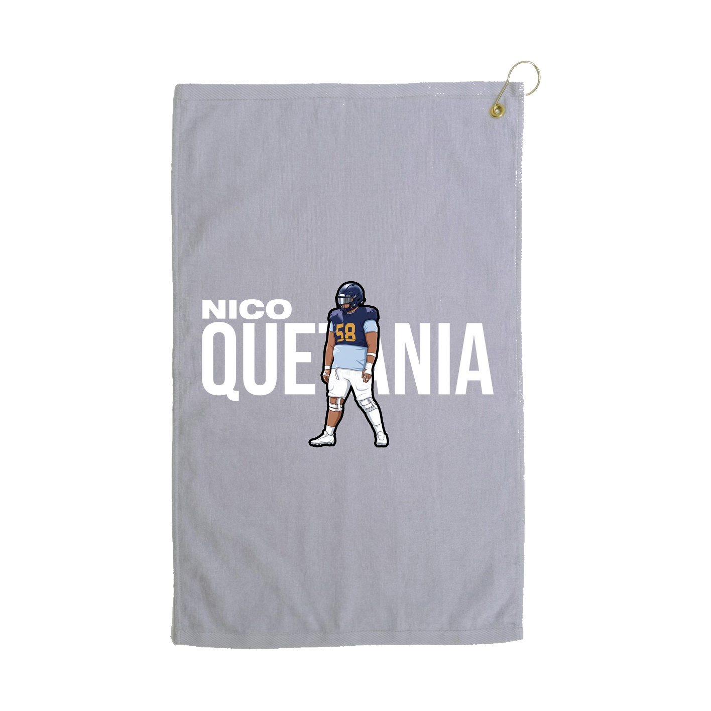 Golf Towel — Player Name in Grey